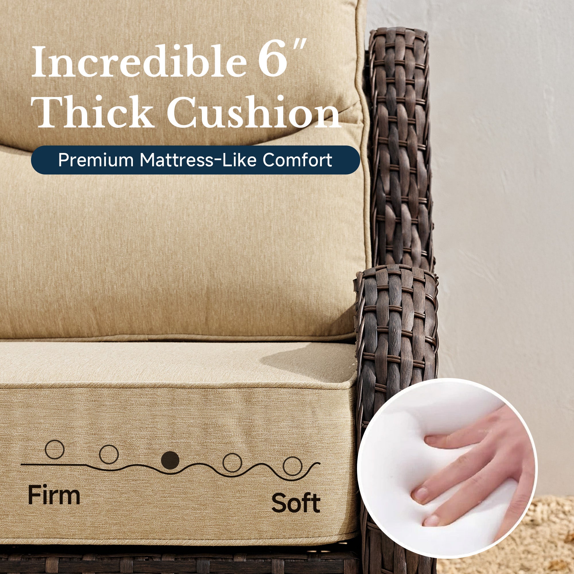 Hawthorne 9 Piece All Weather Outdoor Wicker Furniture Set With Removable khaki Covers