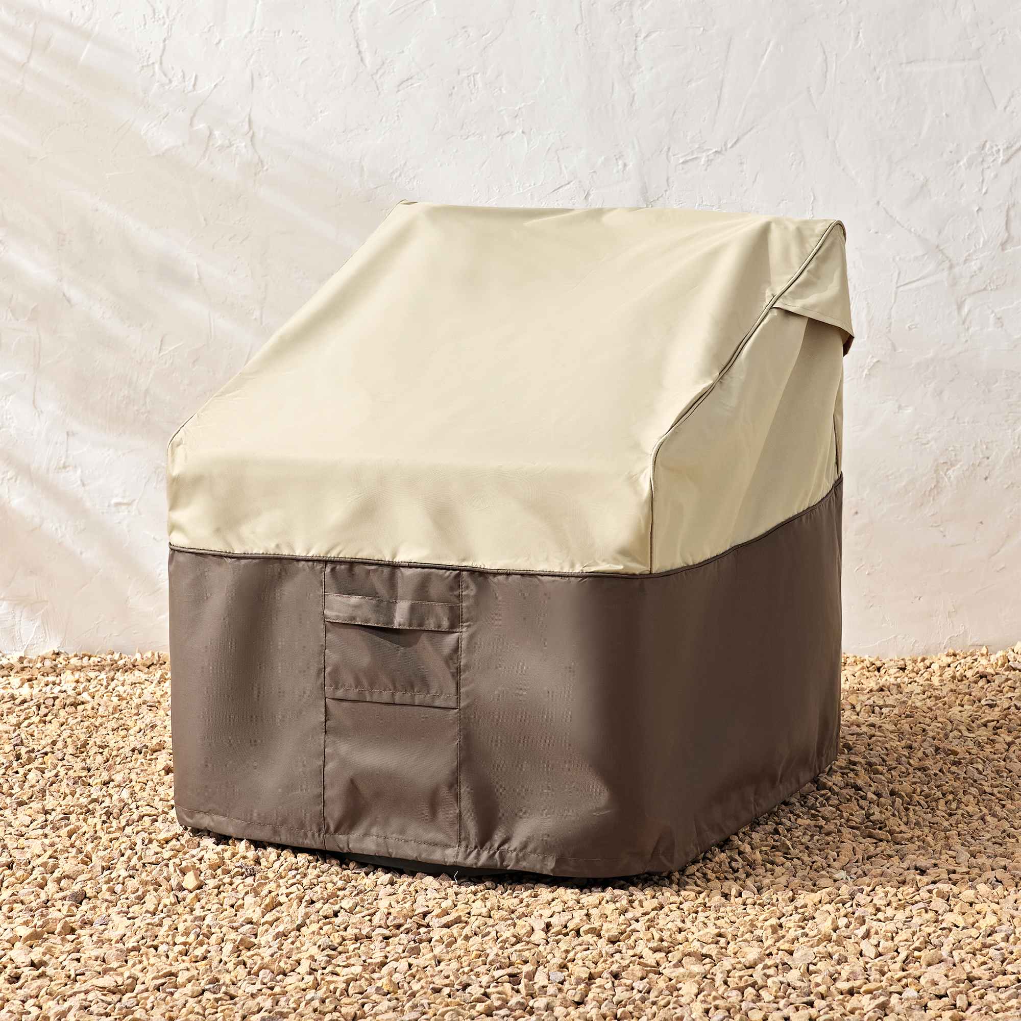 Ardenelle Luxury 3 Piece Patio Wicker Conversation Set With Side Table And Covers