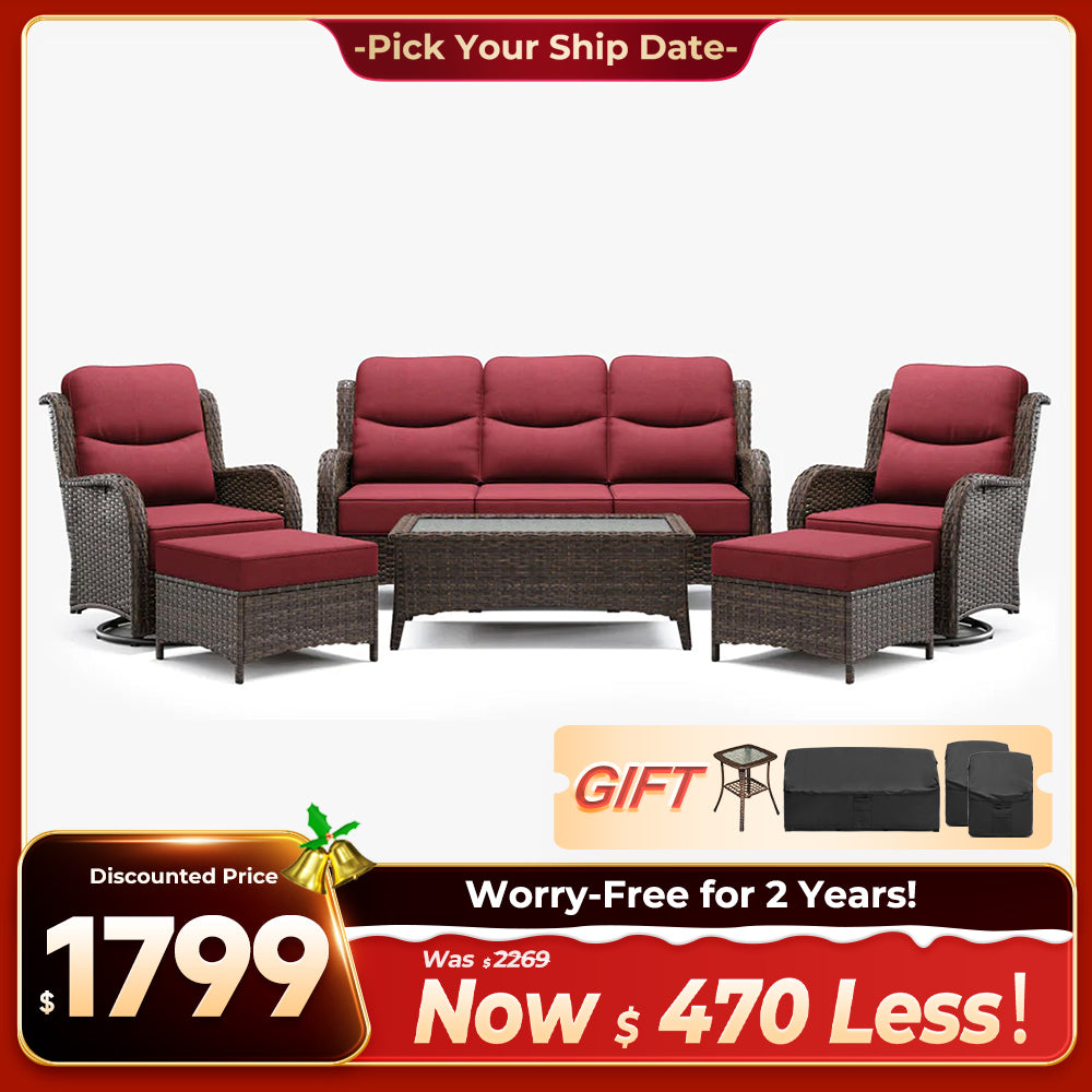【Quick Assembly Collection】Patio Wicker 3-Min Sofa Furniture Set With Removable Black Covers