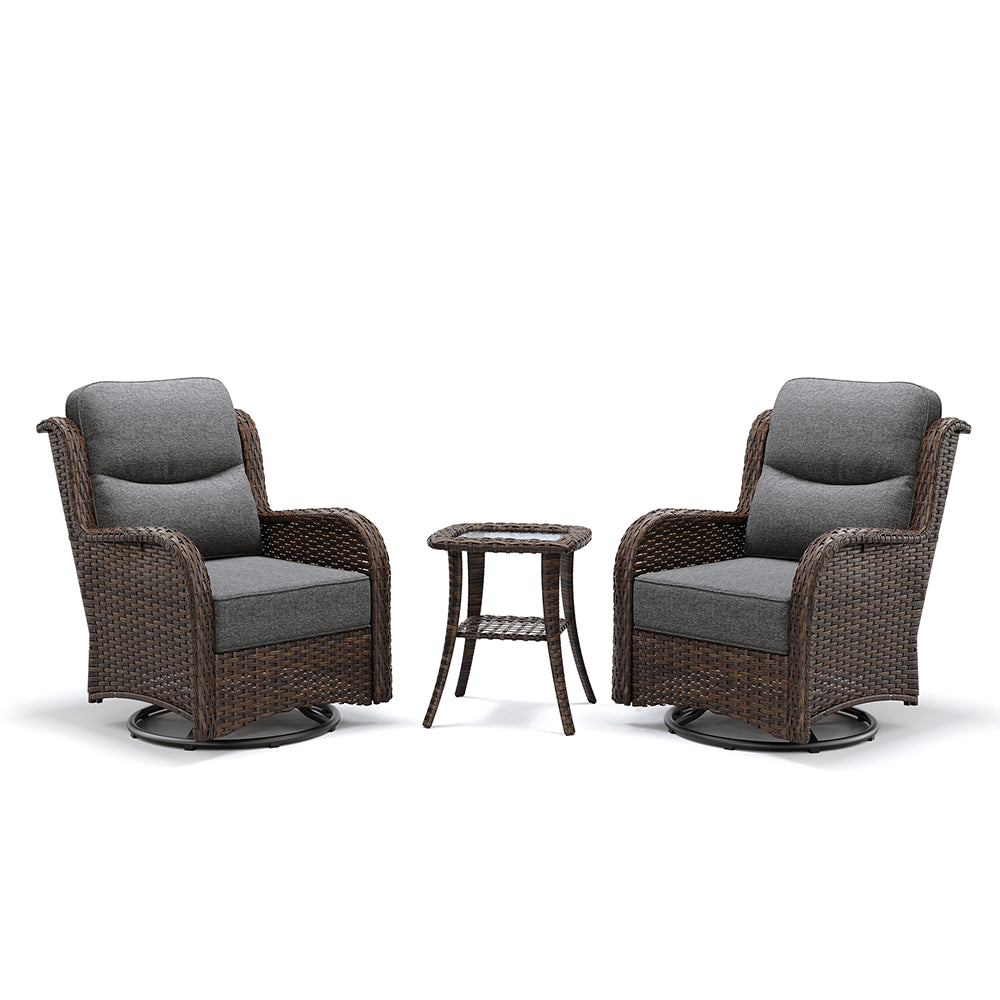 Hawthorne Swivel Glider Chairs Conversation Set