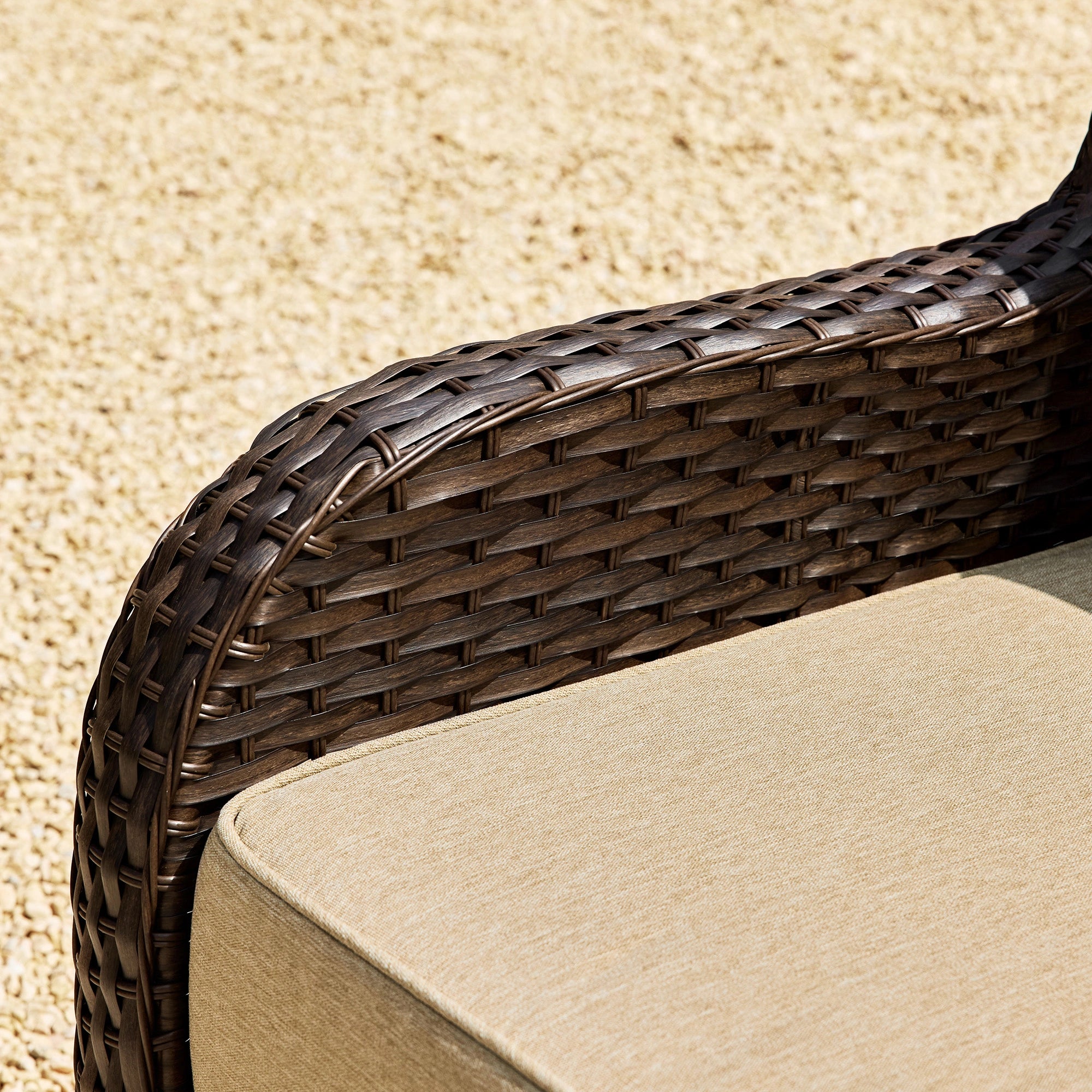 【Quick Assembly Collection】Outdoor Wicker Coversation Set SAND