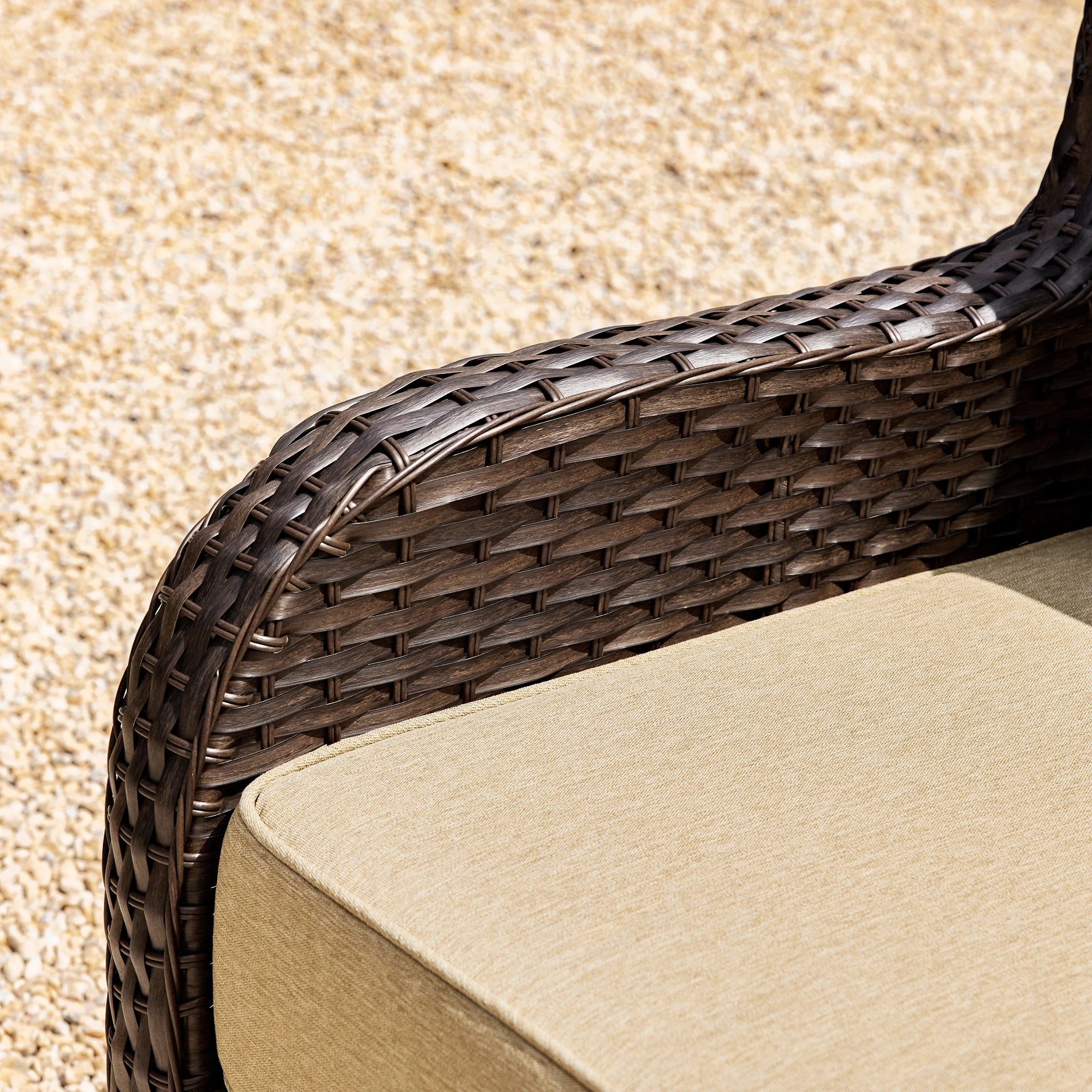 Hawthorne 360° Swivel Outdoor Wicker Gliding Chair With 6-Inch Cushion & Sturdy Base