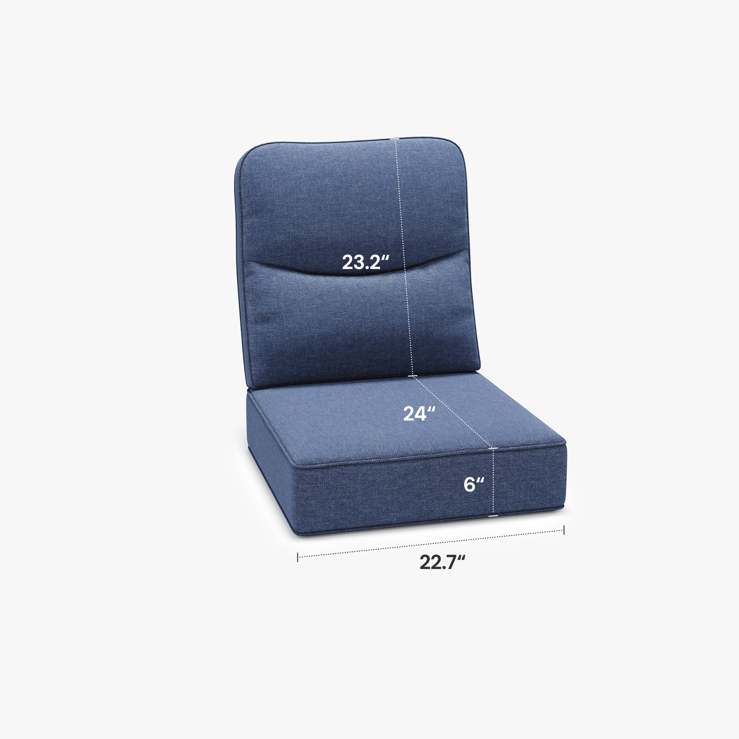 6 Inch Thick Cushion Dark Grey