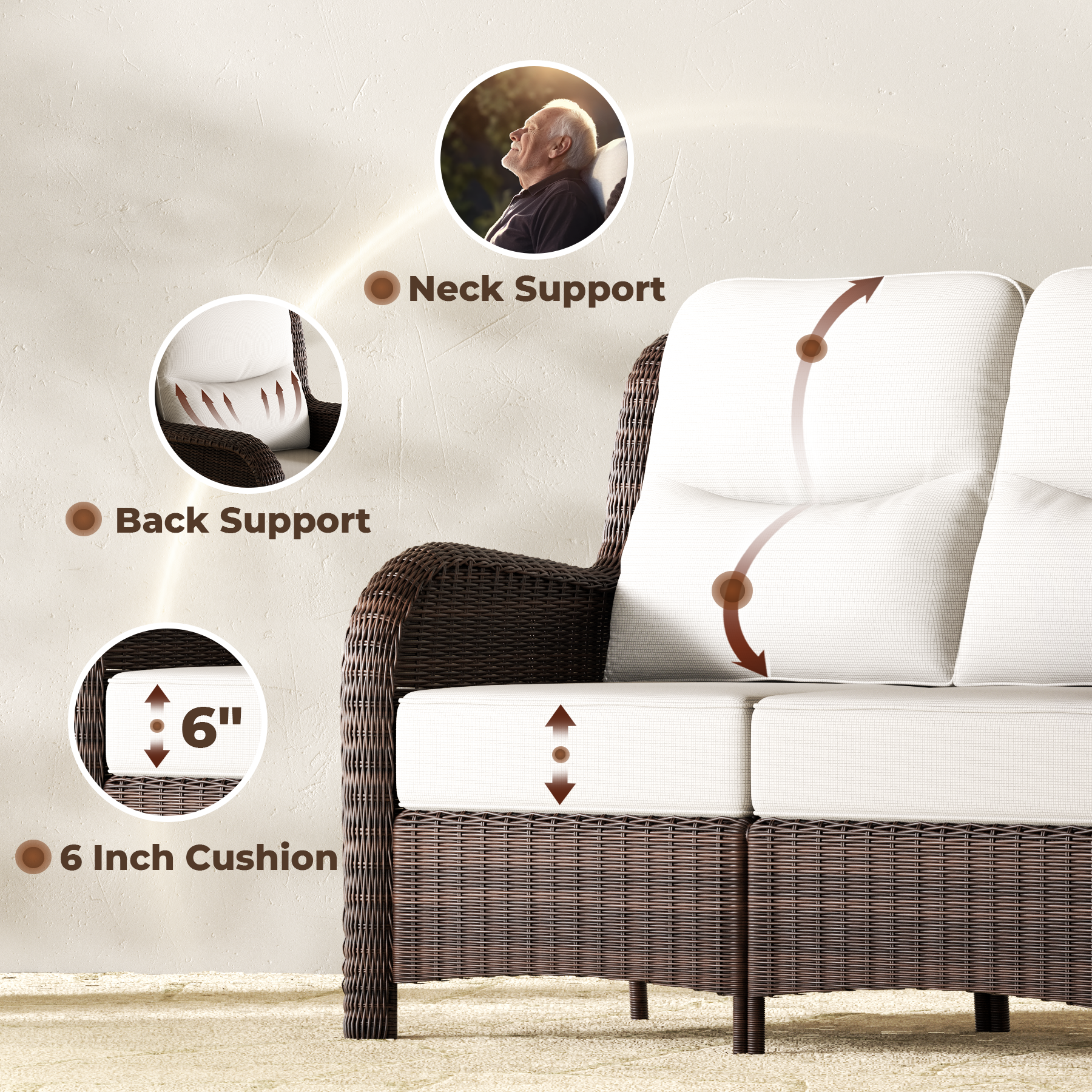 Ardenelle Patio Sofa Set With Tables