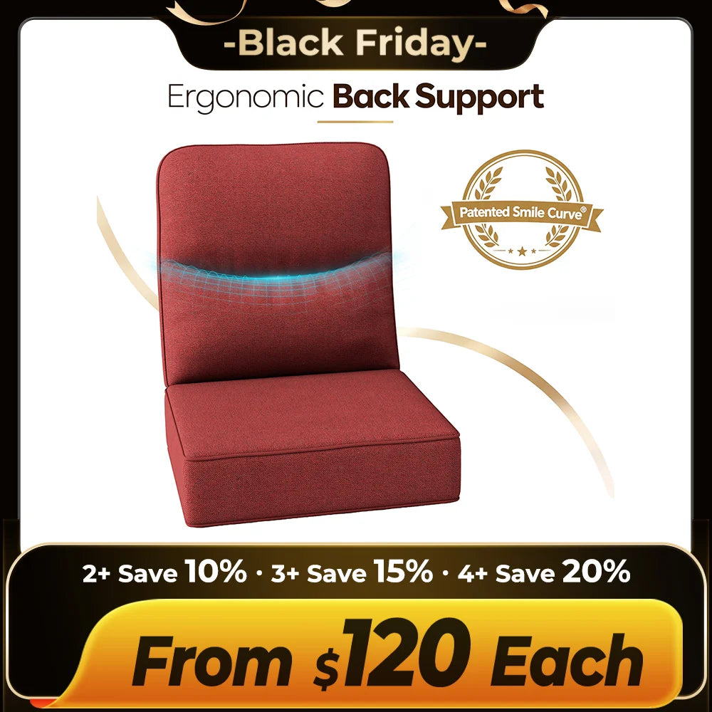 Replacement Cushion 6-Inch Outdoor Furniture Thick Cushions for Patio Sofa and Chairs