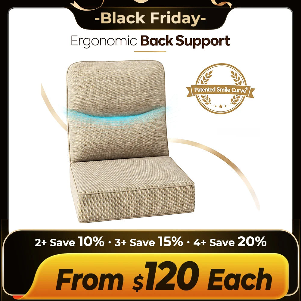 Replacement Cushion 6-Inch Outdoor Furniture Thick Cushions for Patio Sofa and Chairs