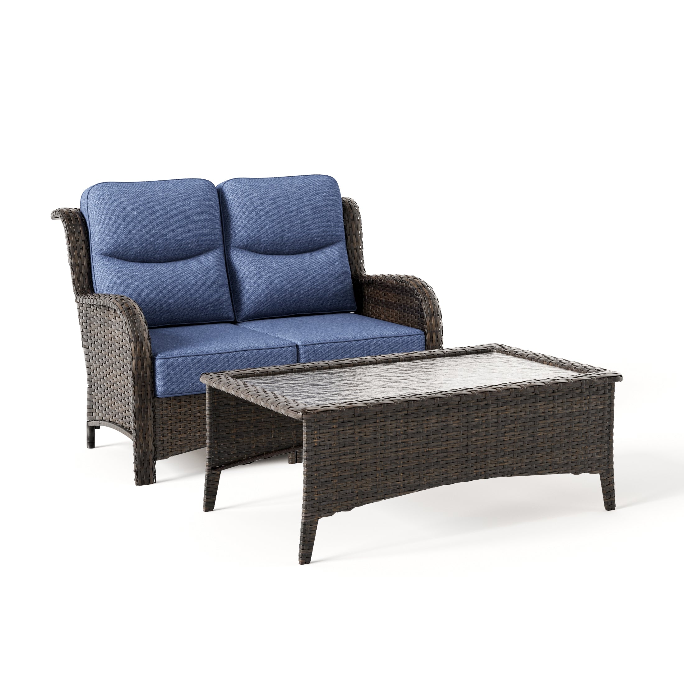 Hawthorne 2-Piece  Sofa With Table Blue