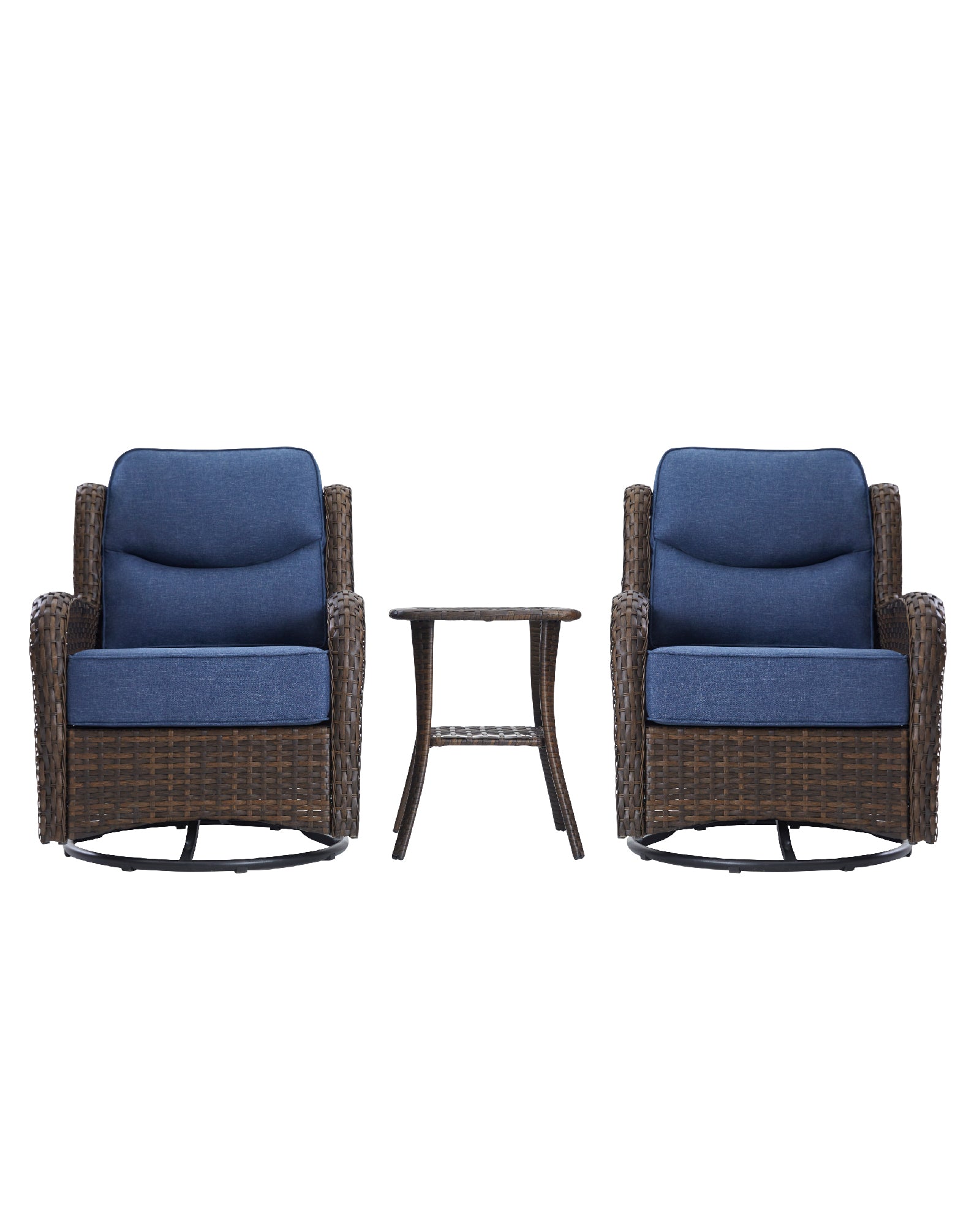 NEW ARRIVAL Swivel Glider Sand Chairs Conversation Set V2