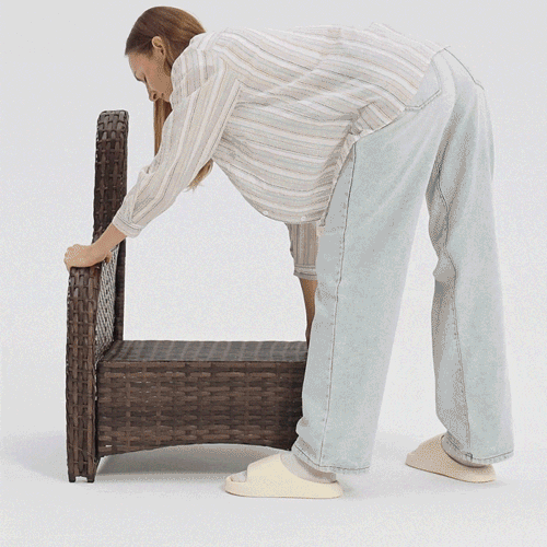 Quick Assembly 3-Piece Outdoor Wicker Conversation Set
