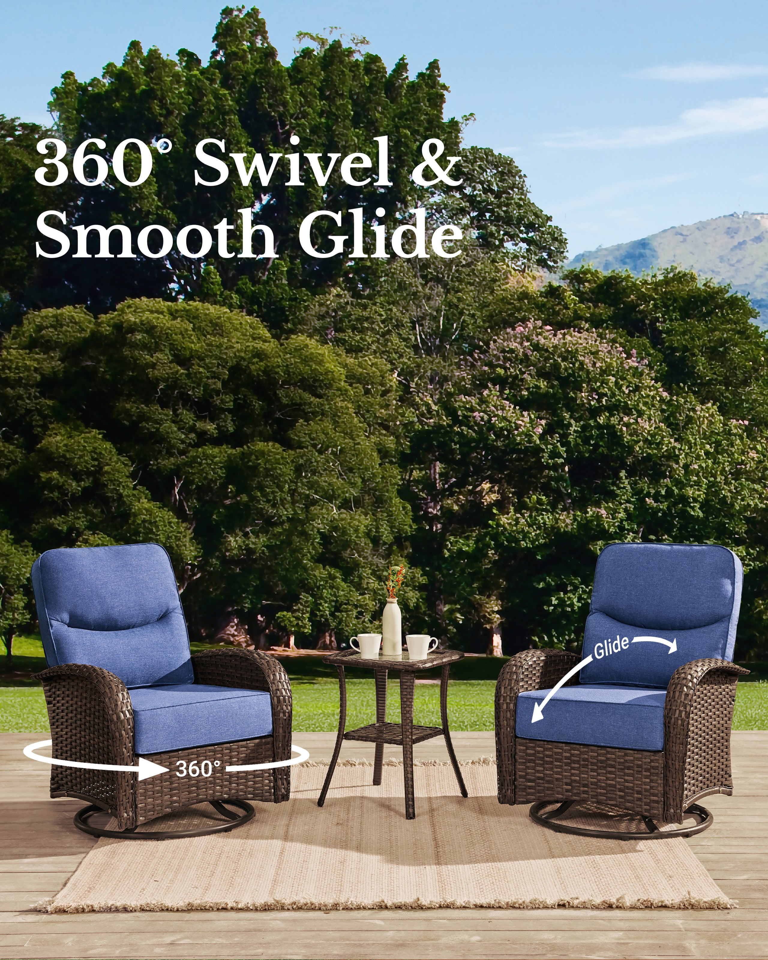 Swivel Glider Conversation Set V1