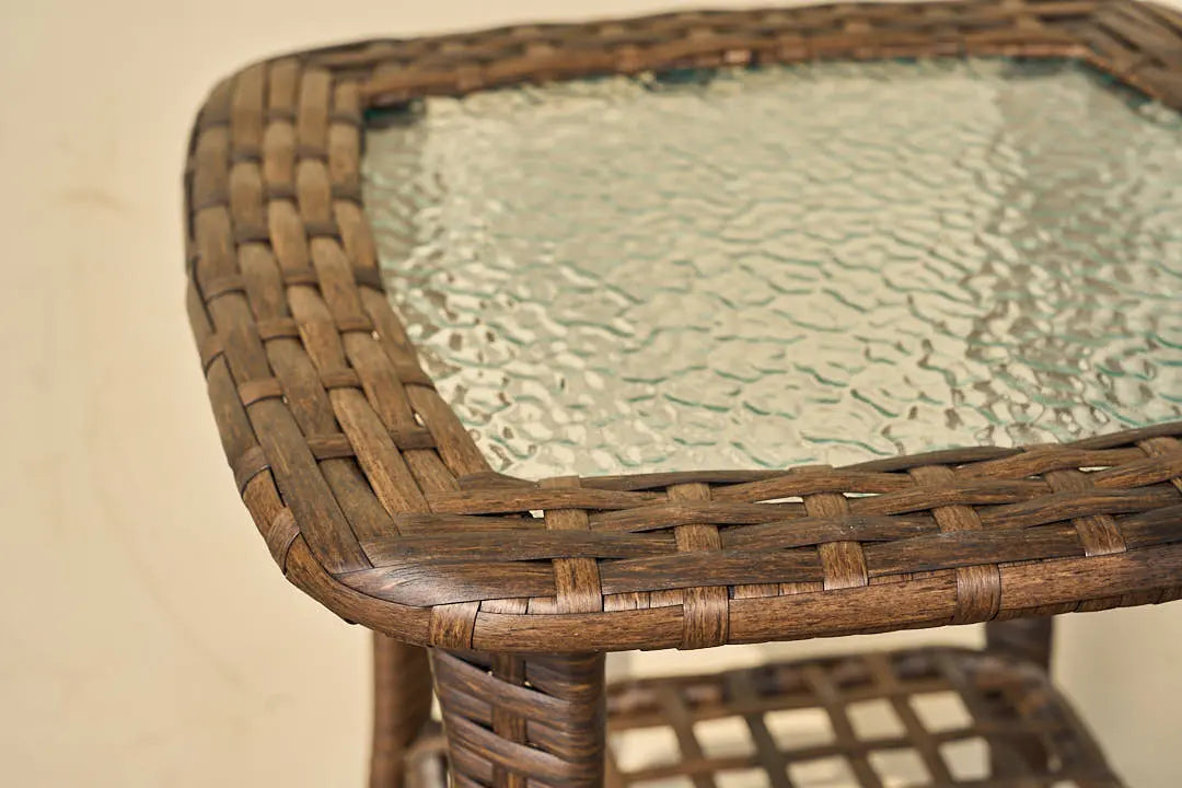 Patio Wicker Side Table Hillga