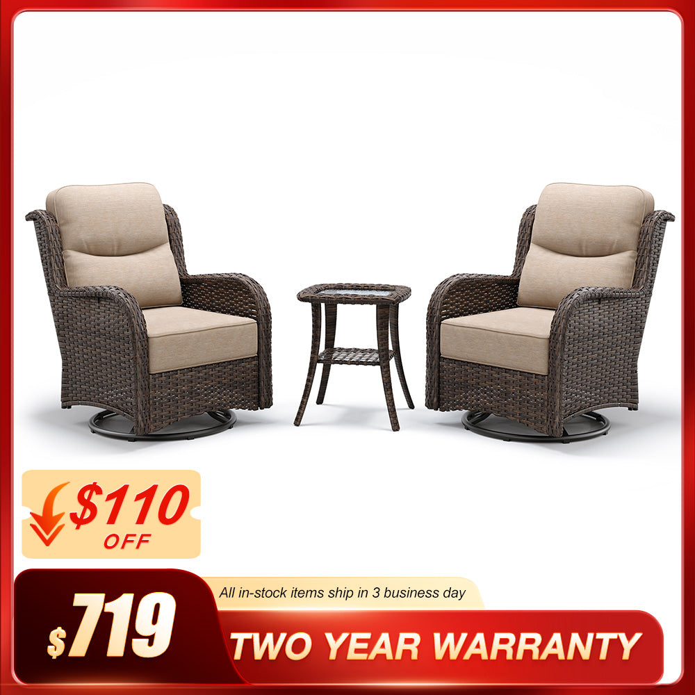 Hawthorne Swivel Glider Chairs Conversation Set