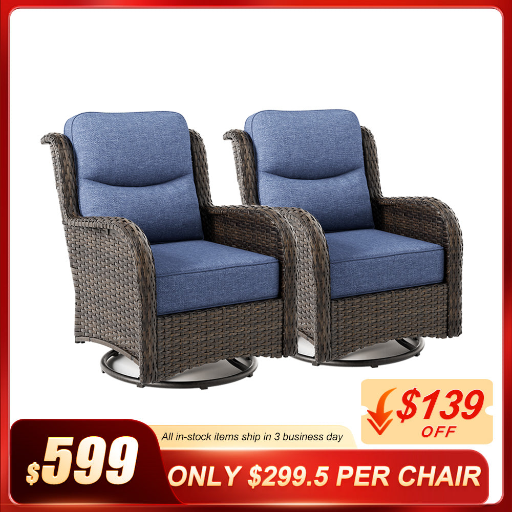 Hawthorne Swivel Glider Chairs Set