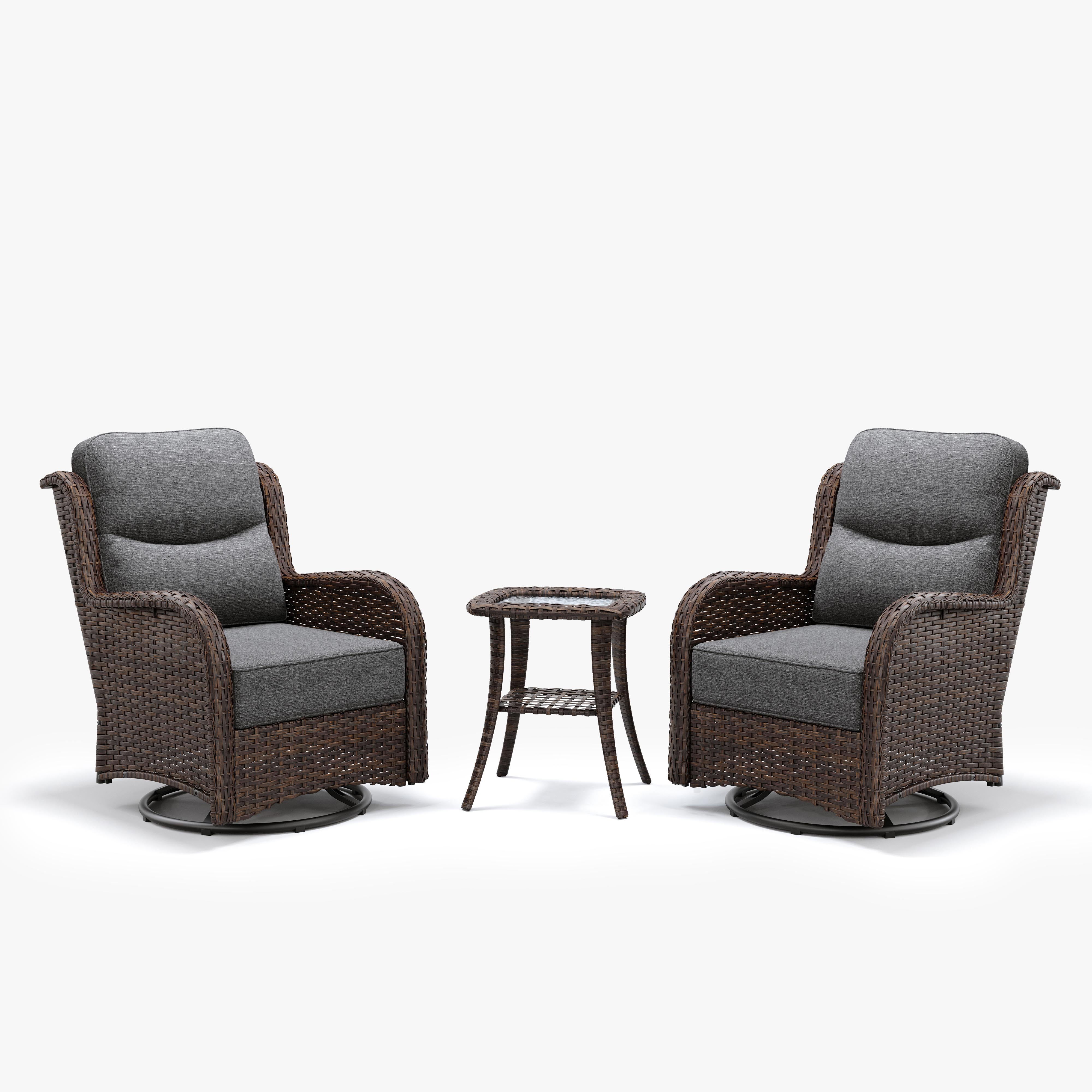 Swivel Glider Chairs Conversation Set V2