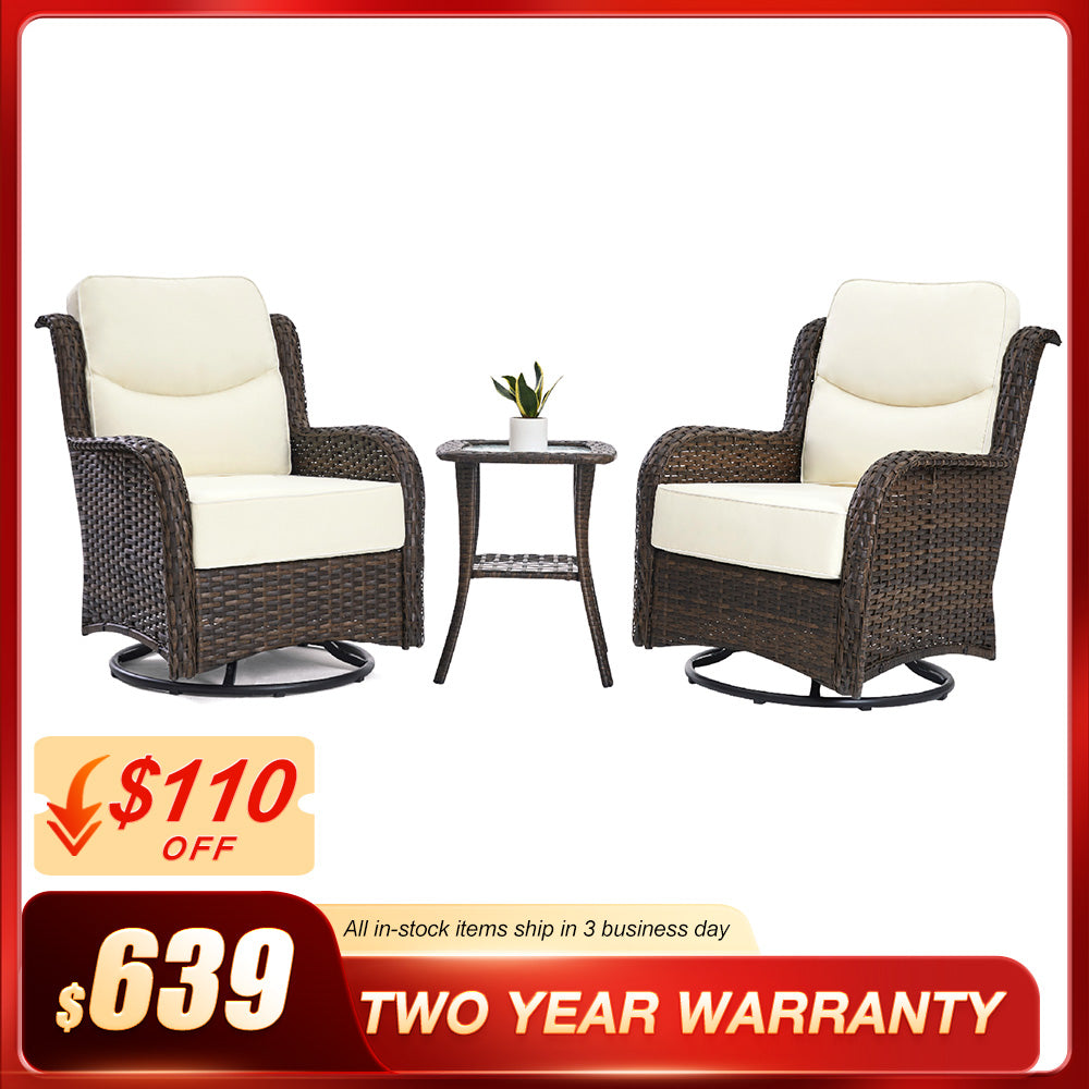 Hawthorne Swivel Glider Chairs Conversation Set