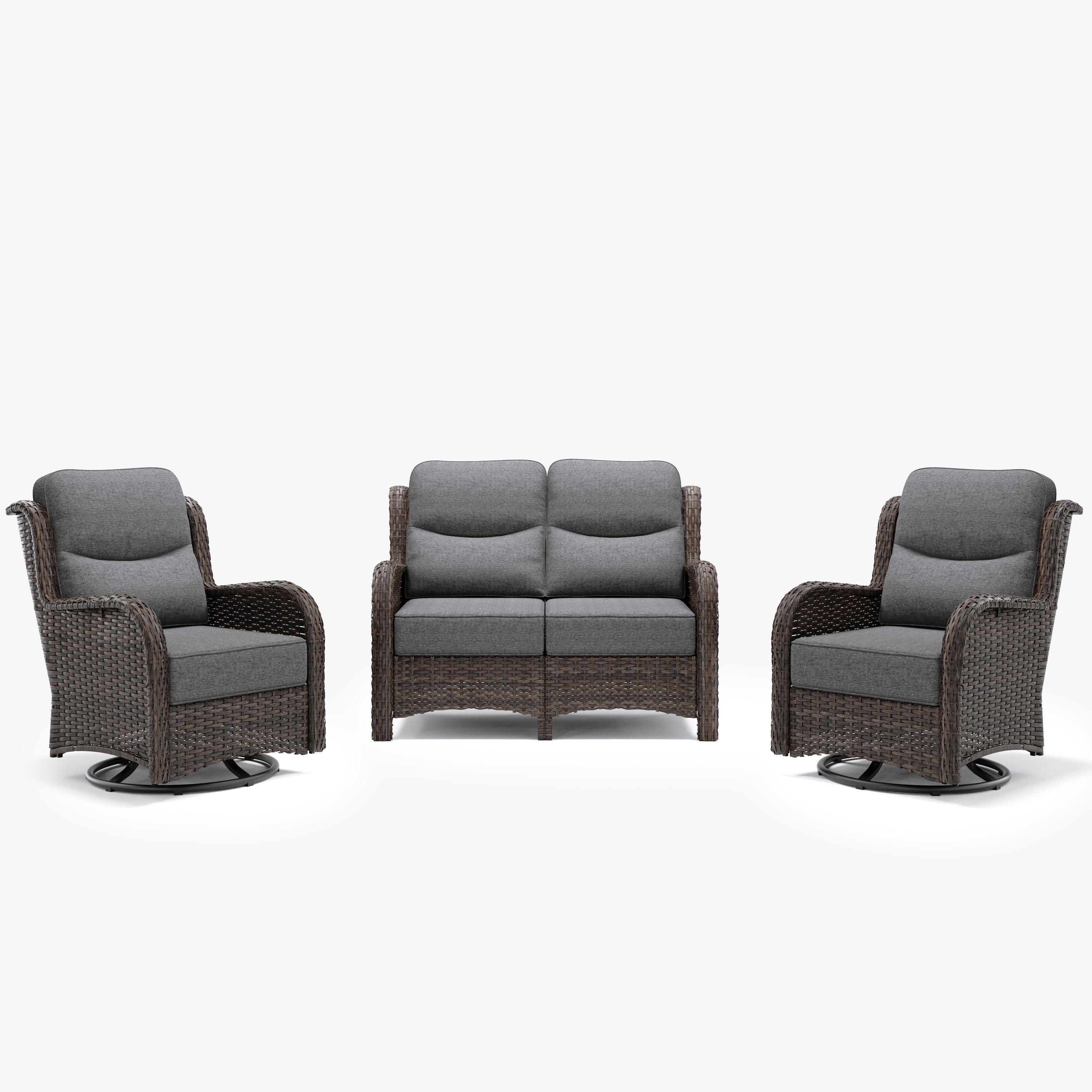 3 Pieces Loveseat Set