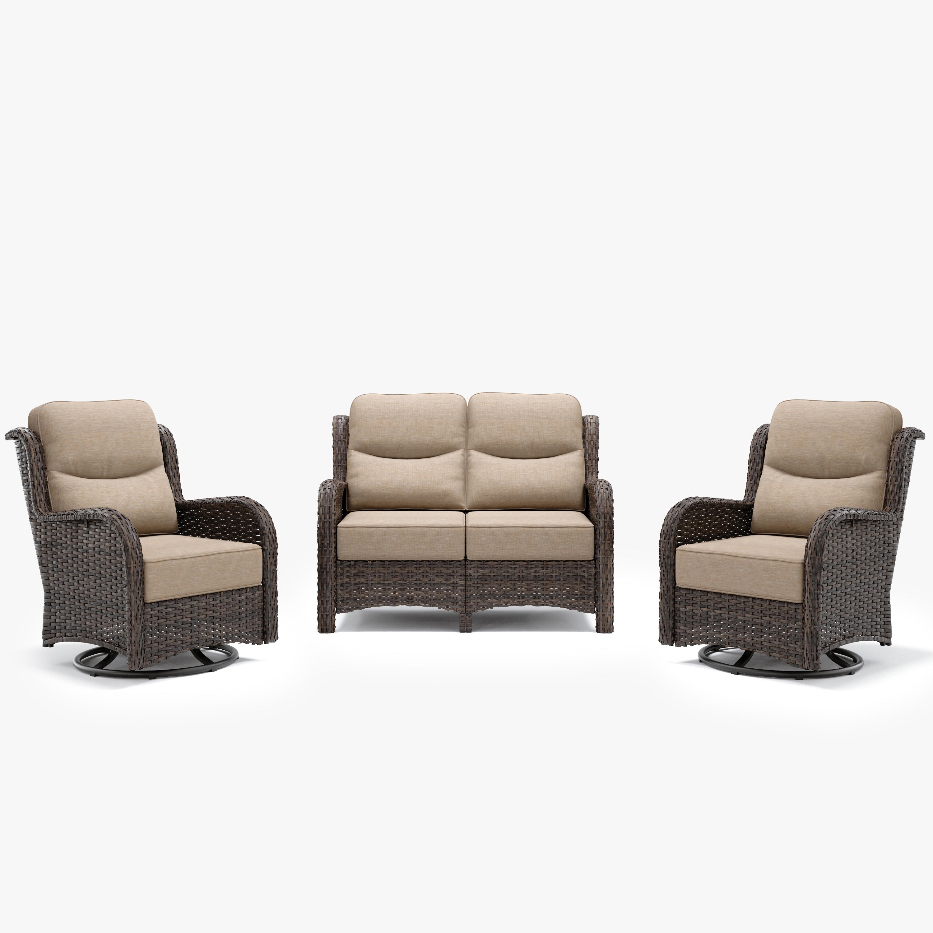 3 Pieces Loveseat Set