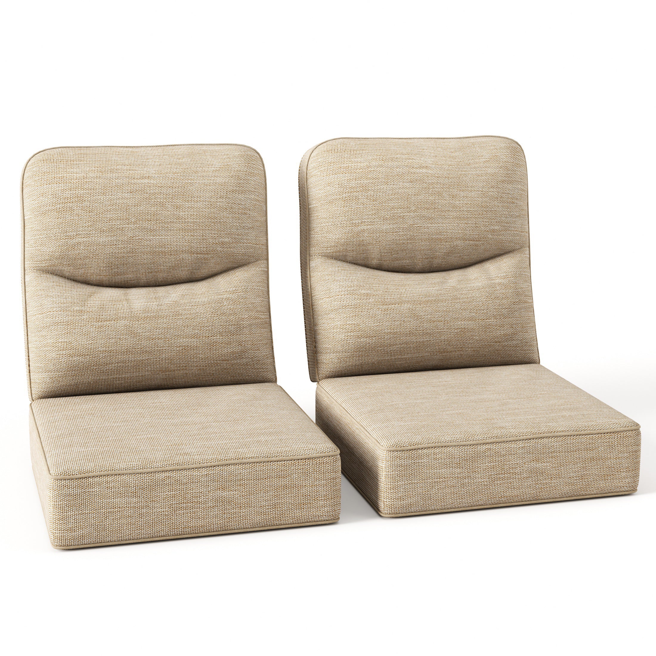 2 Pack 6-Inch Thick Outdoor Furniture Cushions Set for Patio Sofa and Chairs
