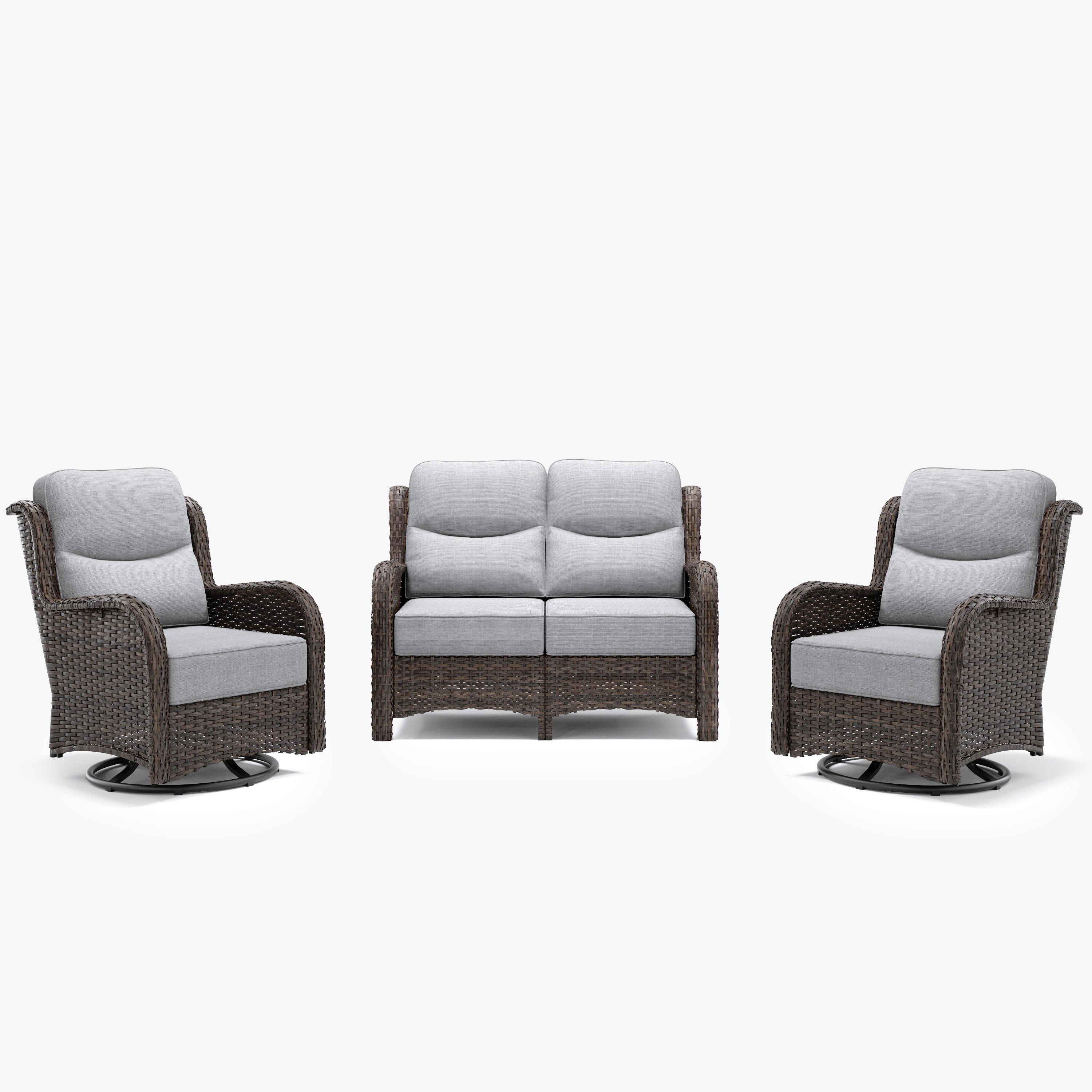 3 Pieces Loveseat Set