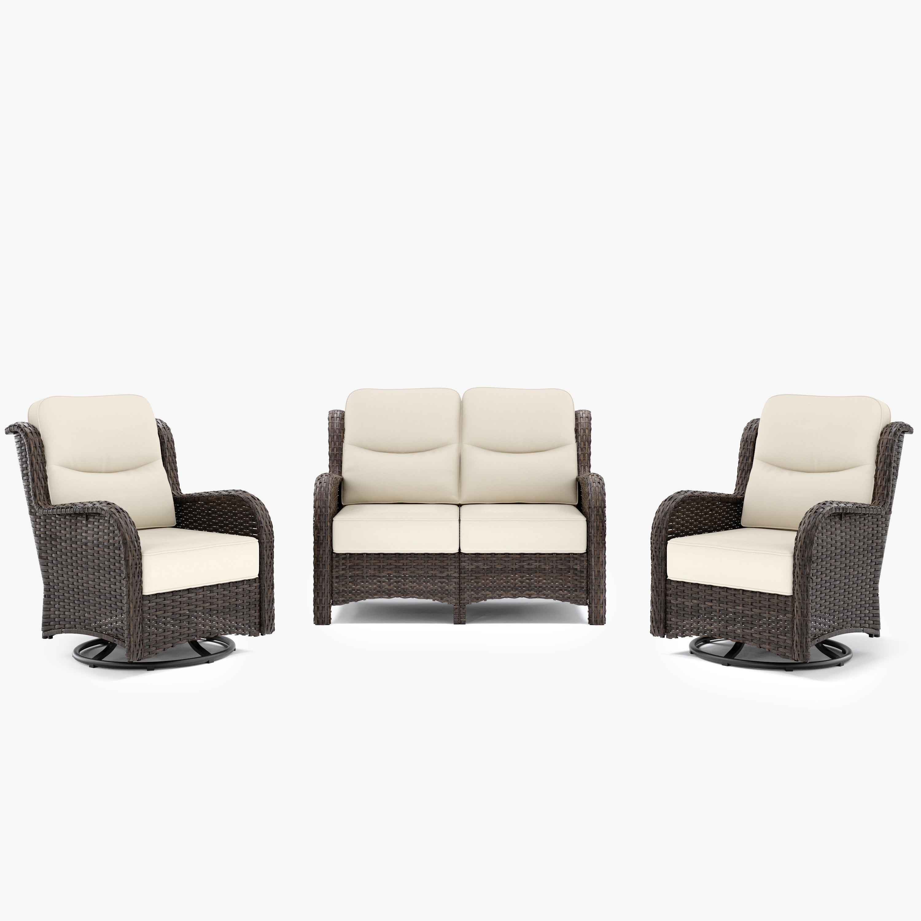 3 Pieces Loveseat Set