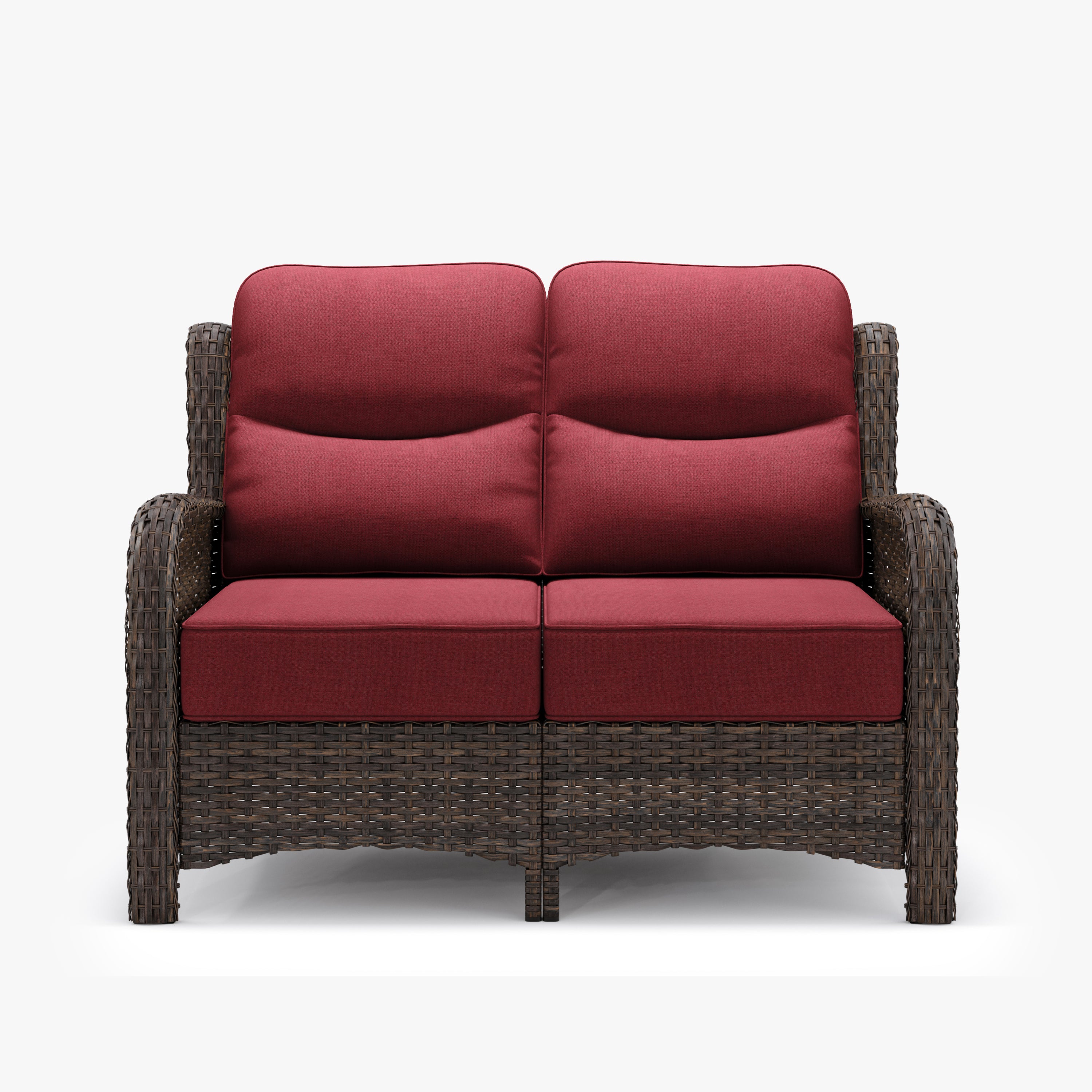 Flat Rattan Loveseat