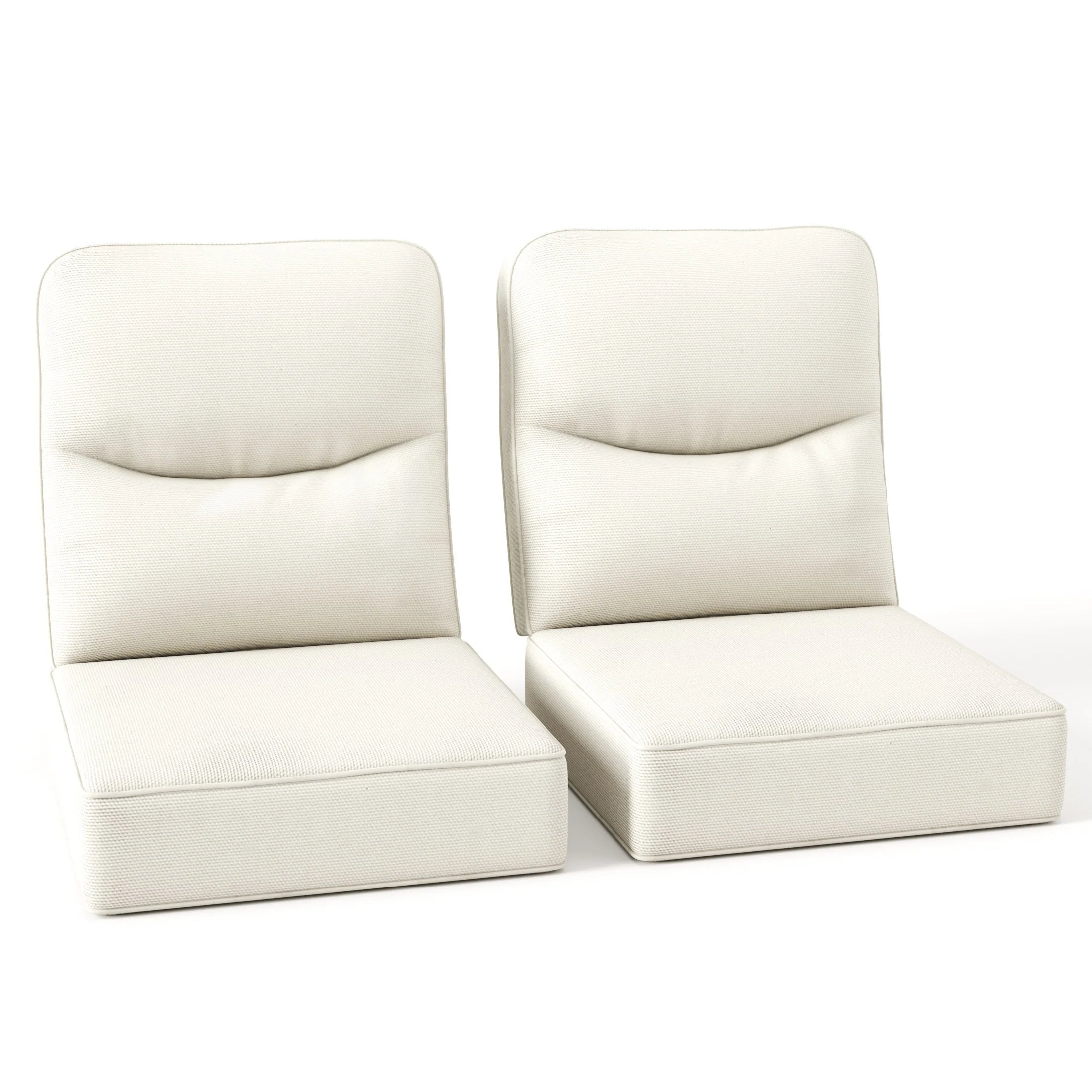 2 Pack 6-Inch Thick Outdoor Furniture Cushions Set for Patio Sofa and Chairs