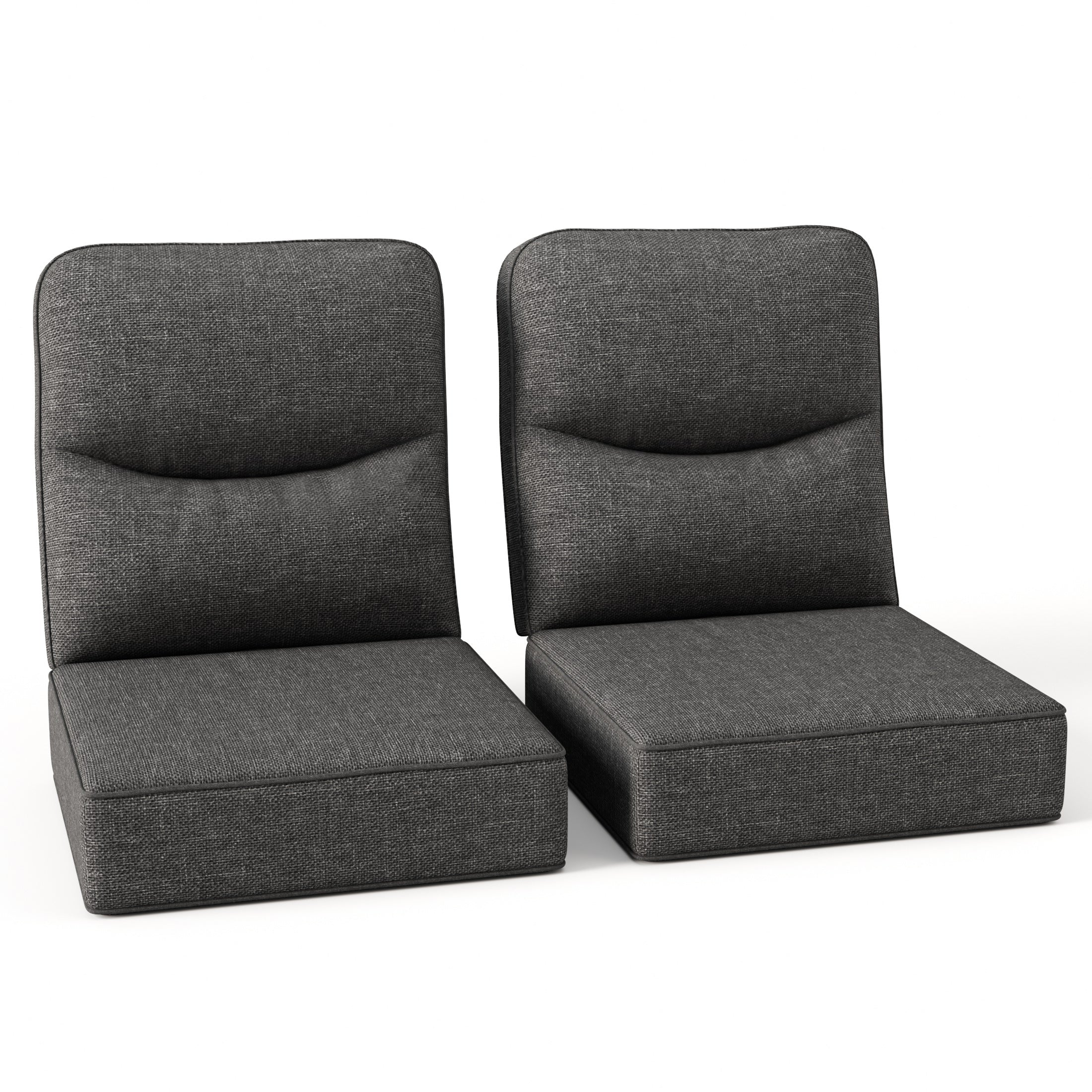 2 Pack 6-Inch Thick Outdoor Furniture Cushions Set for Patio Sofa and Chairs