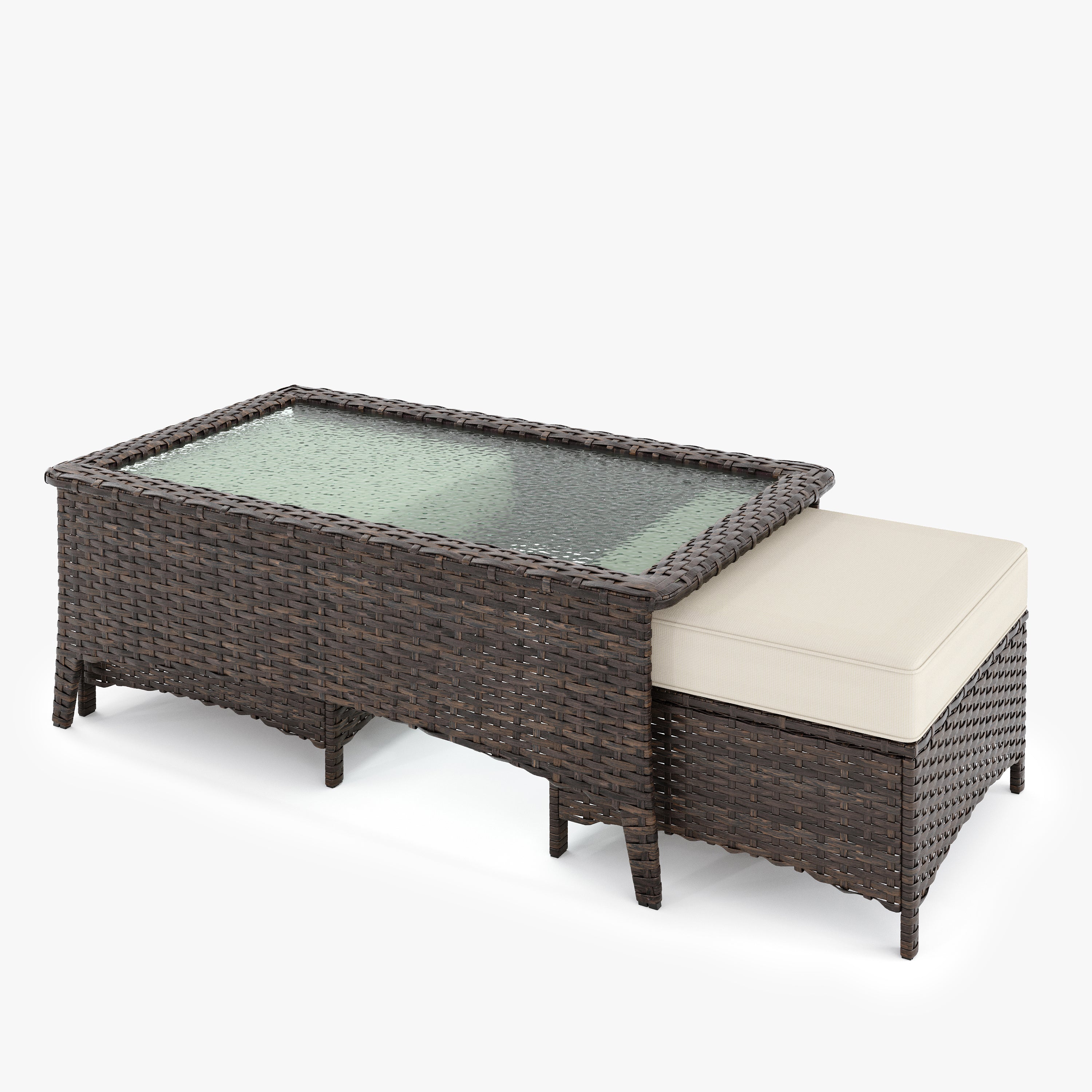 Coffee Table With Ottomans