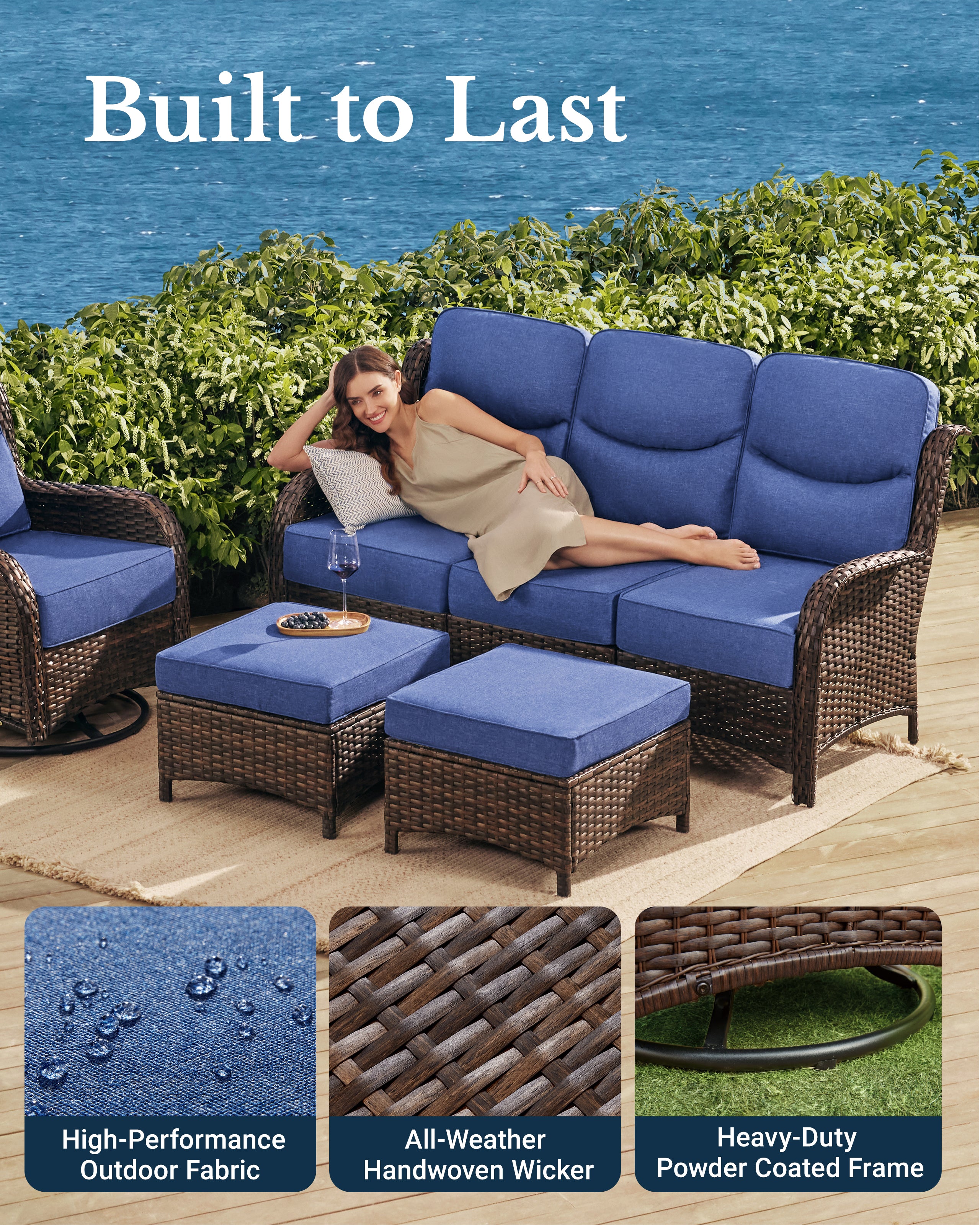 Flat Rattan Sofa