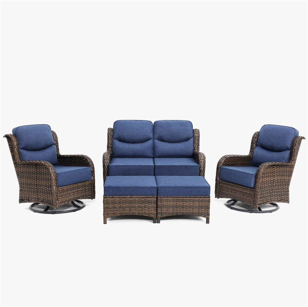 5 Pieces Loveseat Set