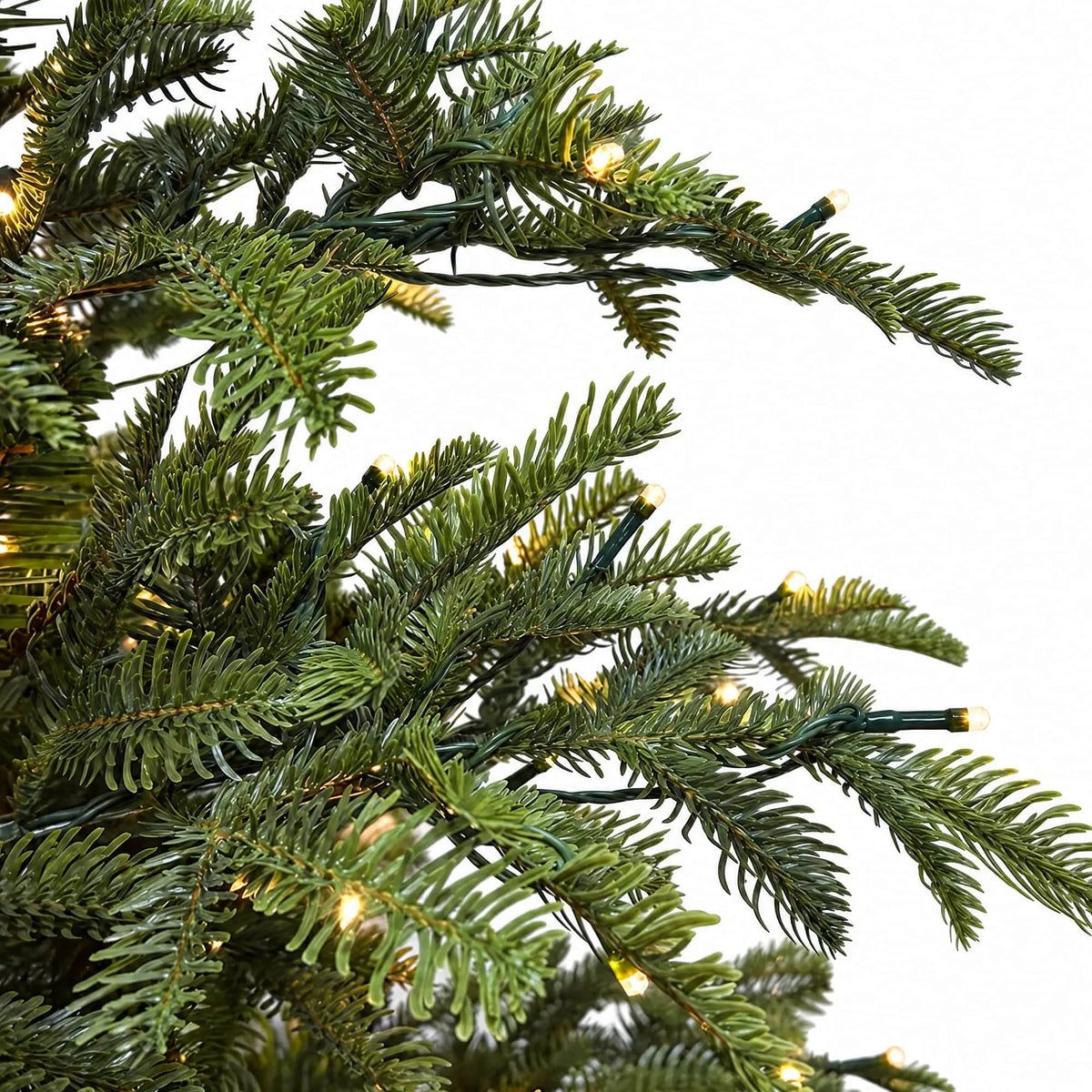 7.5 ft Pre-Lit Classic Noble Fir Christmas Tree Colored LED