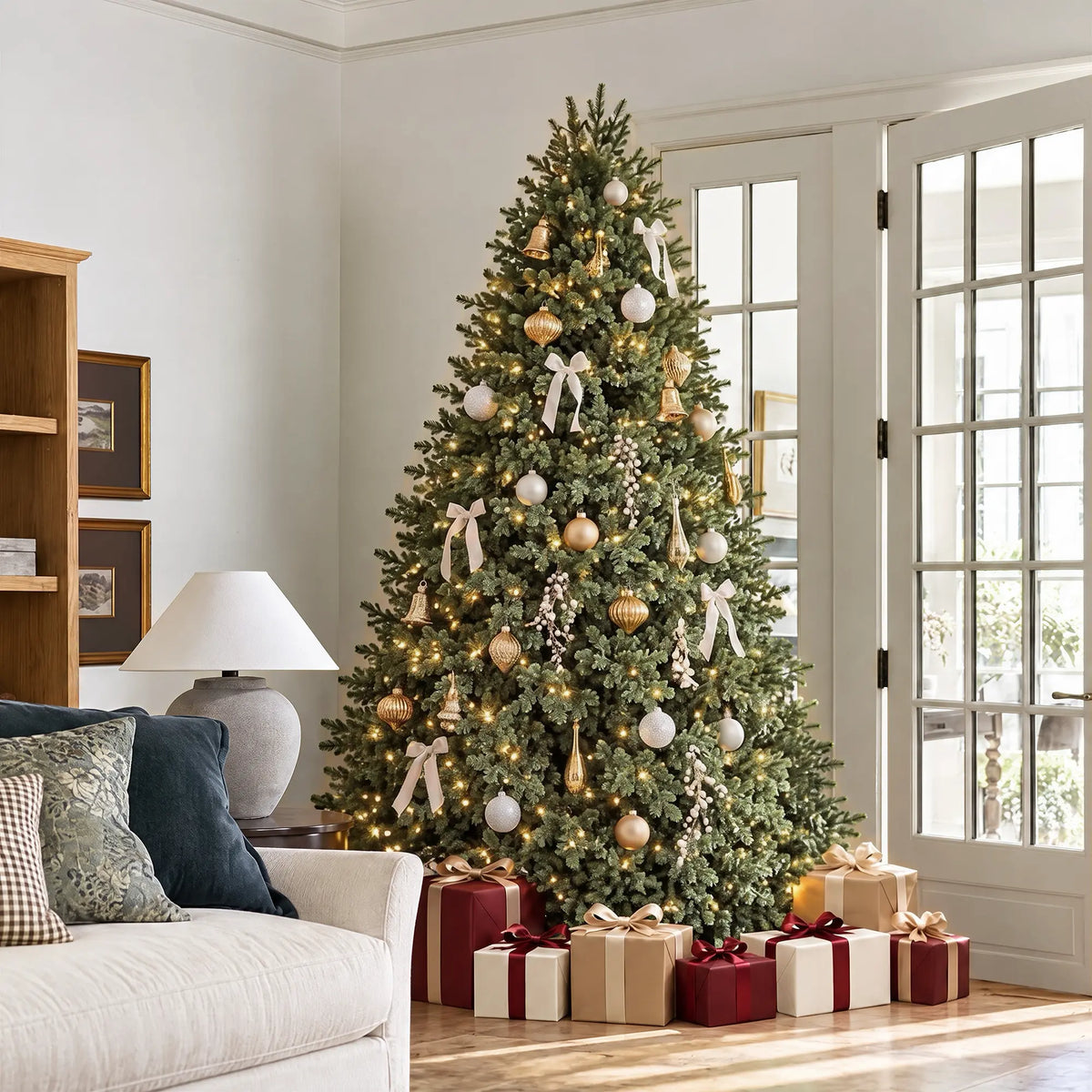 7.5 ft Pre-Lit Fraser Fir Christmas Tree Colored LED