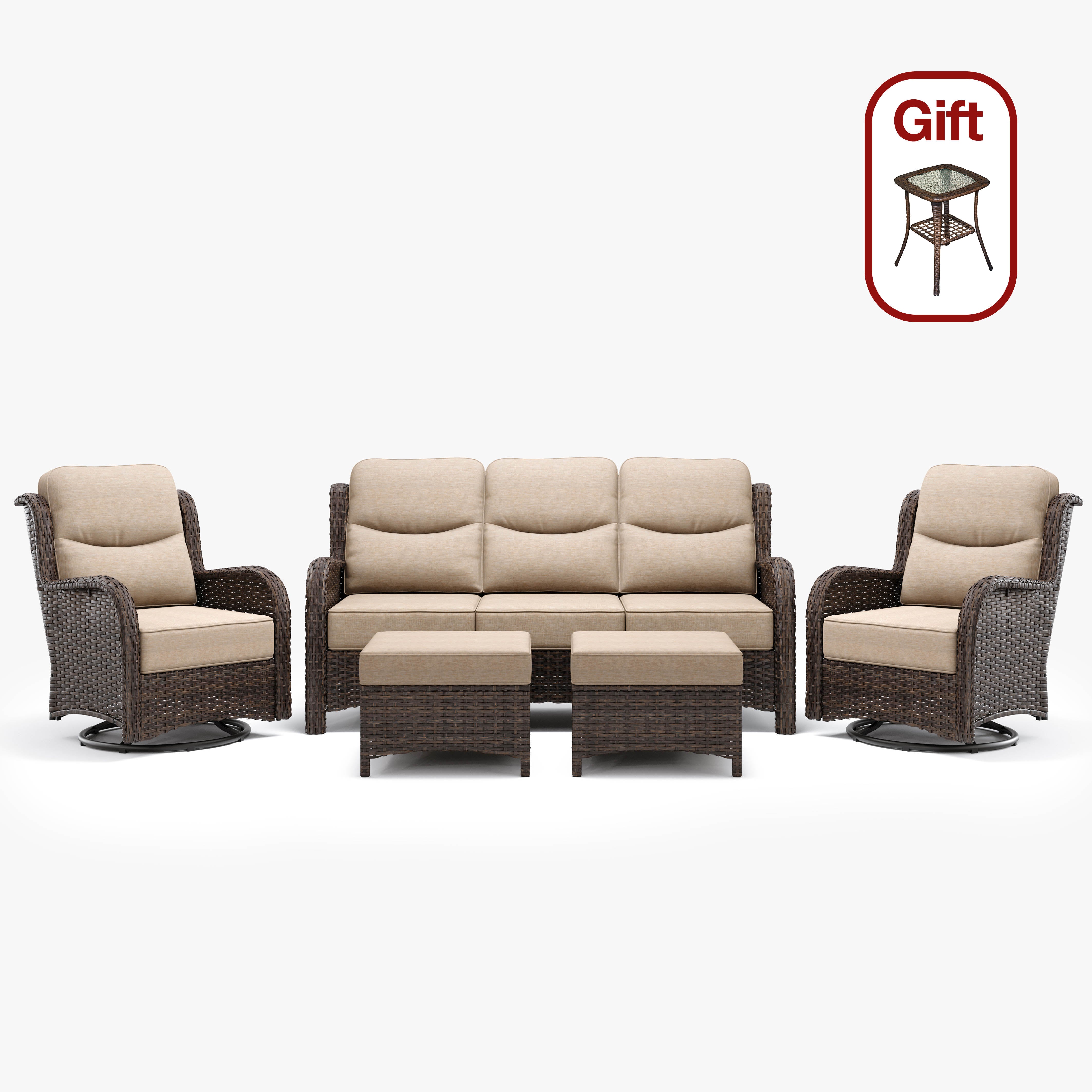 5 Pieces Sofa Set