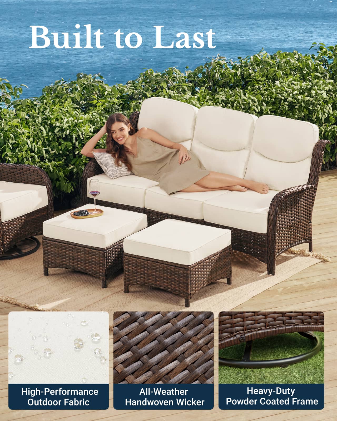 Flat Rattan Sofa