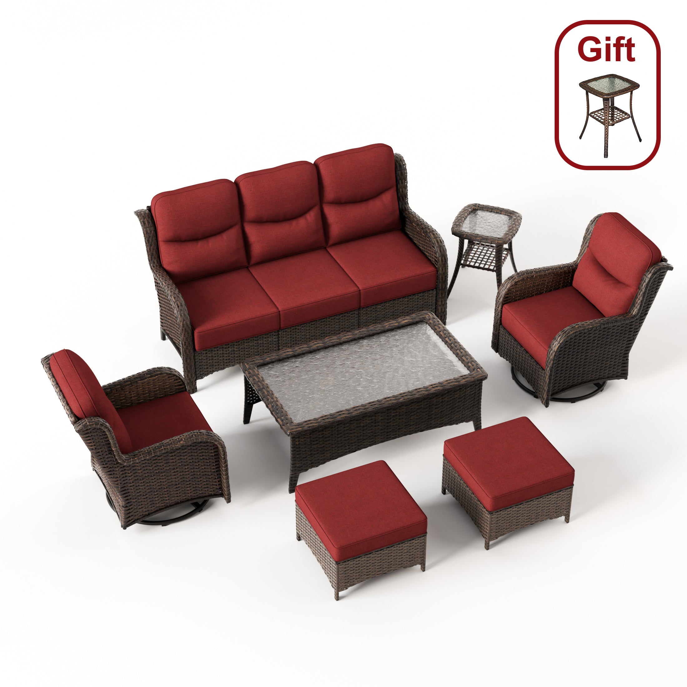 Hawthorne 7 Pieces Sofa Set With Side Table