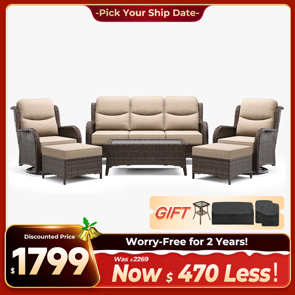 Hawthorne 9 Piece All Weather Outdoor Wicker Furniture Set With Removable Black Covers