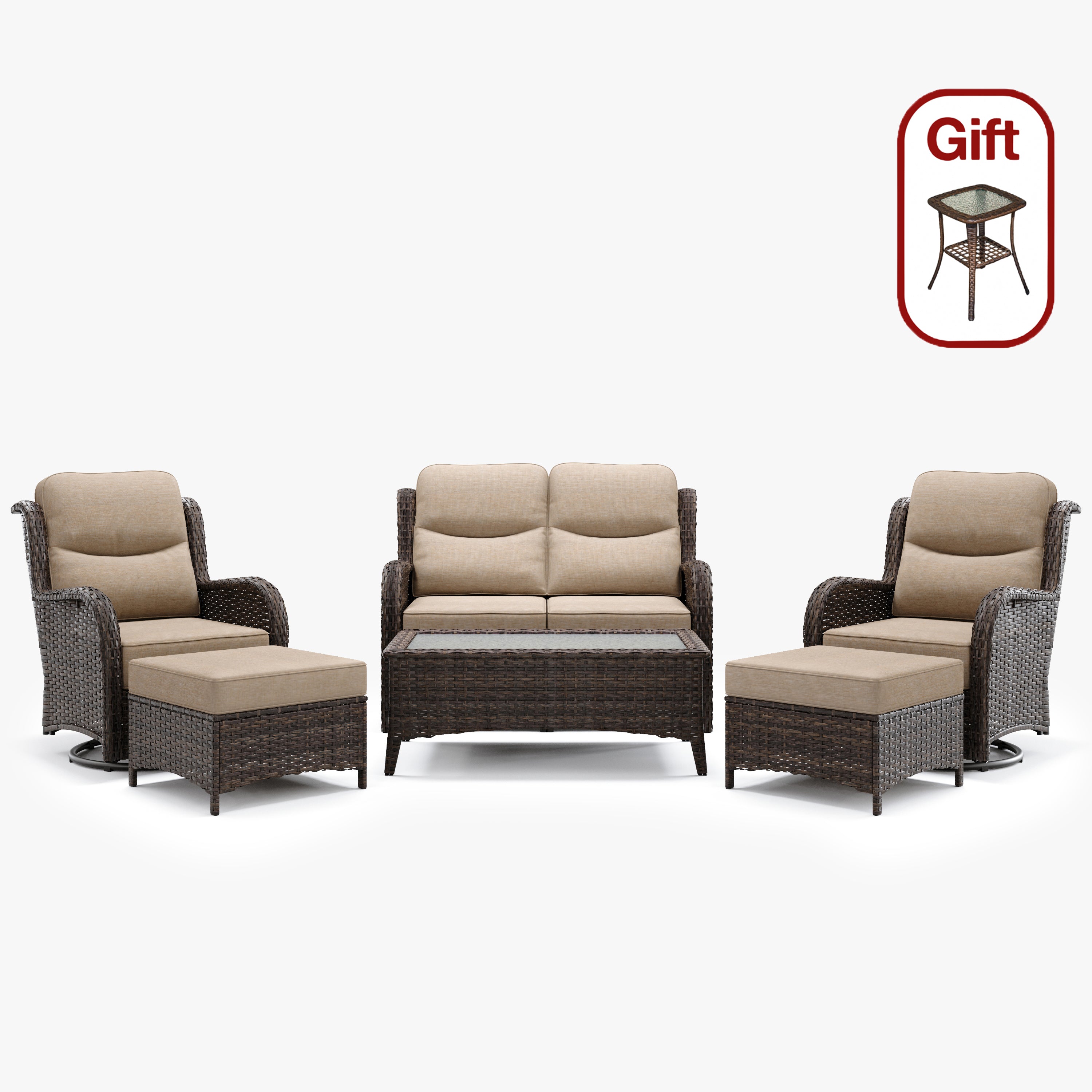 Hawthorne 6 Pieces Loveseat Set