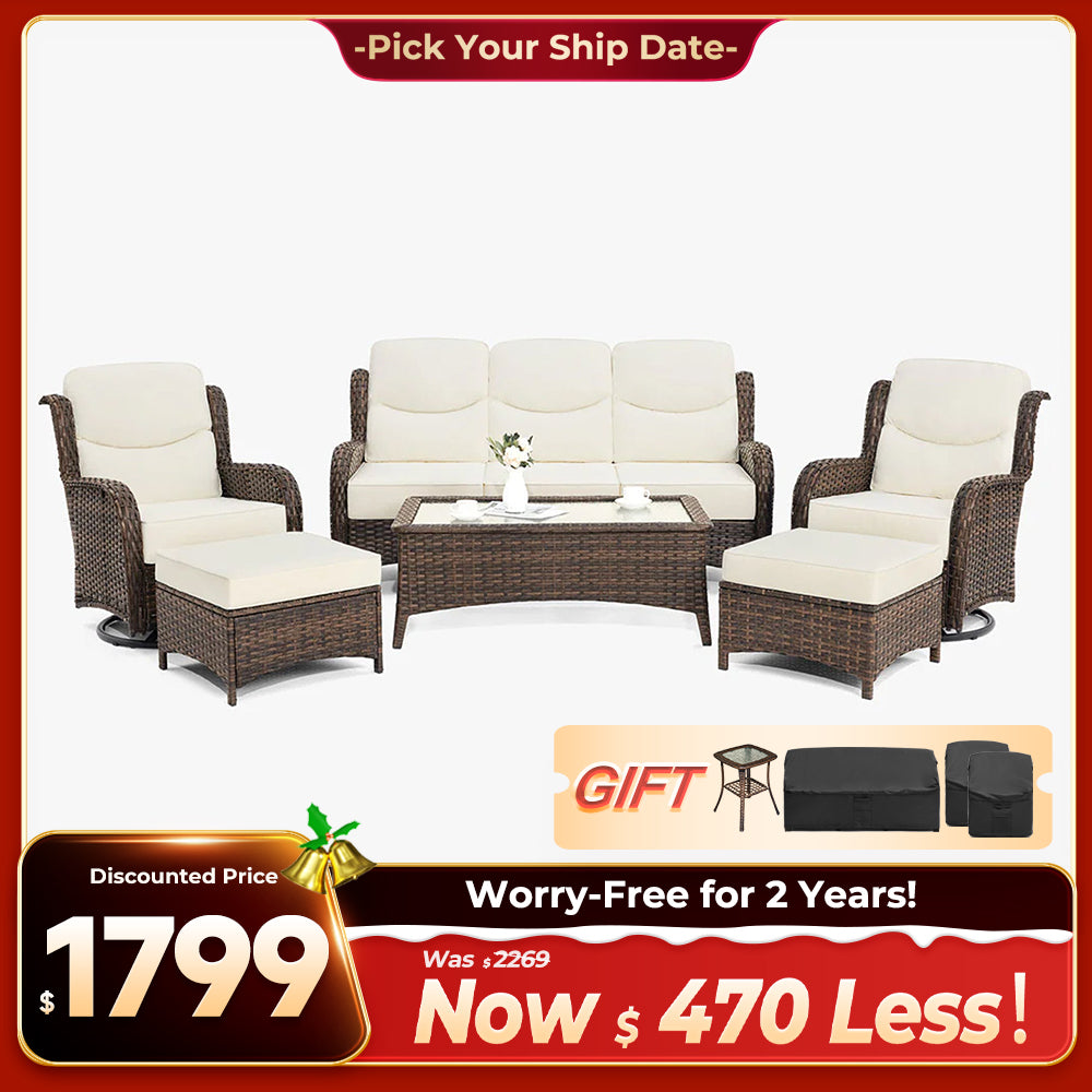 Hawthorne 9 Piece All Weather Outdoor Wicker Furniture Set With Removable Black Covers