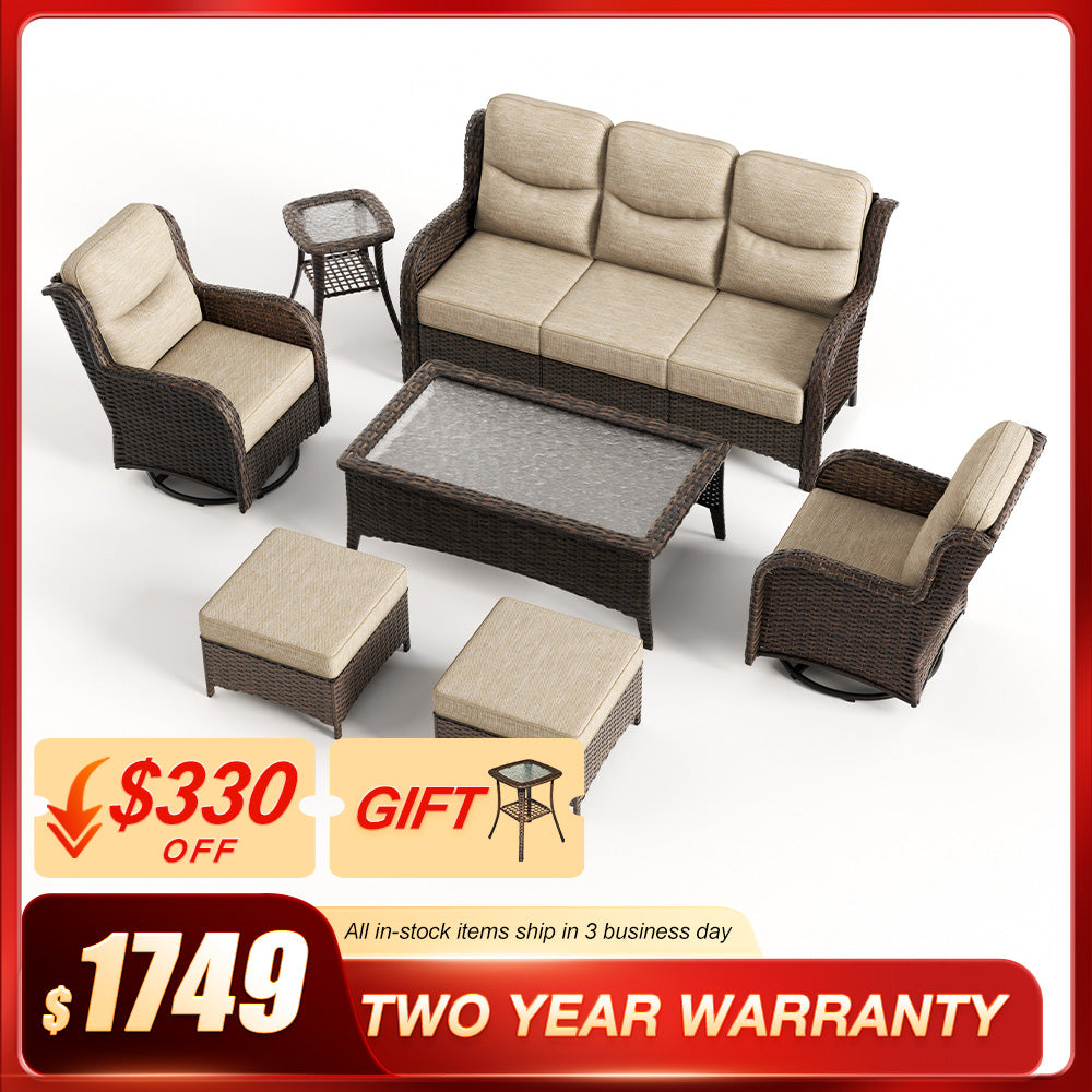Hawthorne 7 Pieces Sofa Set With Side Table
