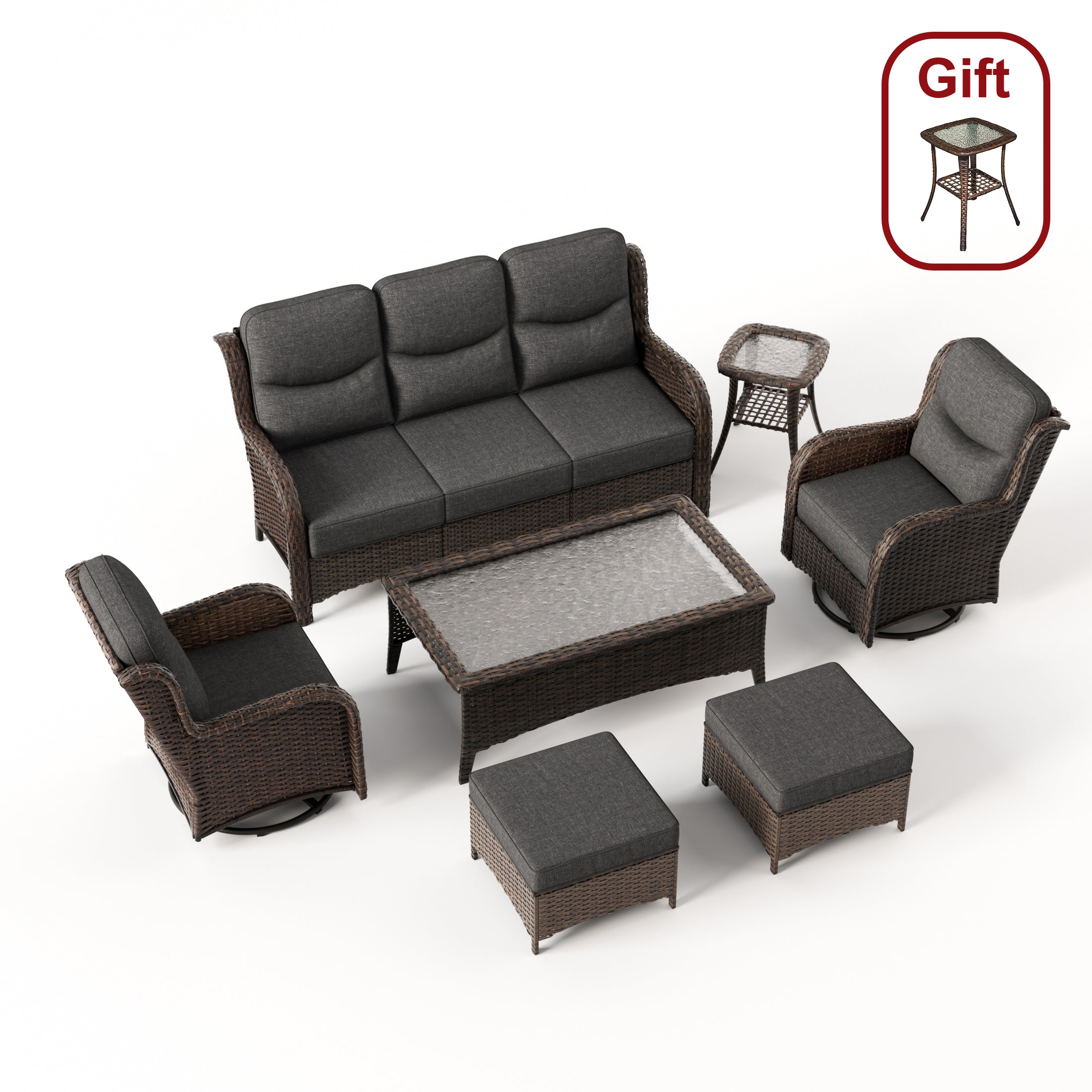 Hawthorne 7 Pieces Sofa Set With Side Table