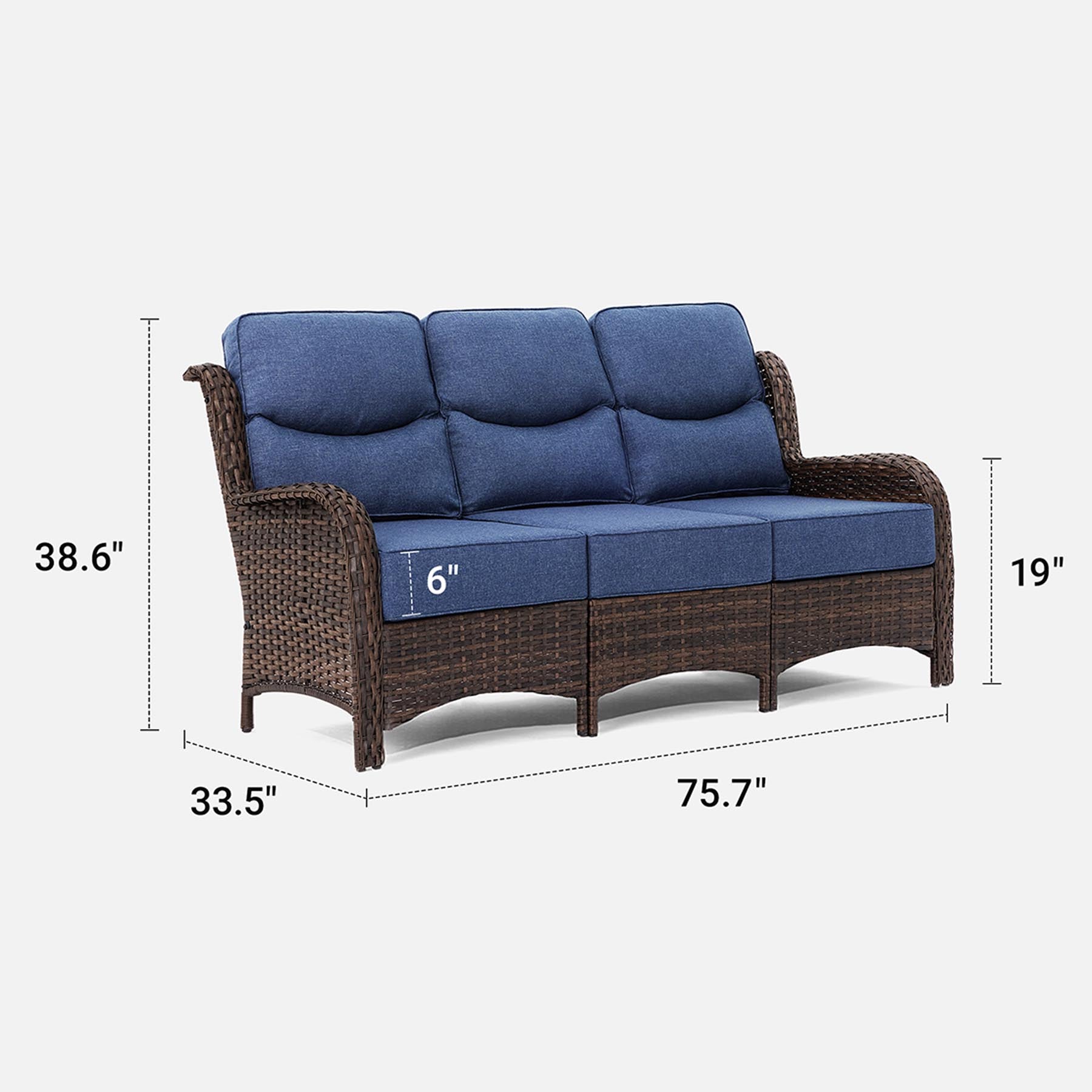 Flat Rattan Sofa