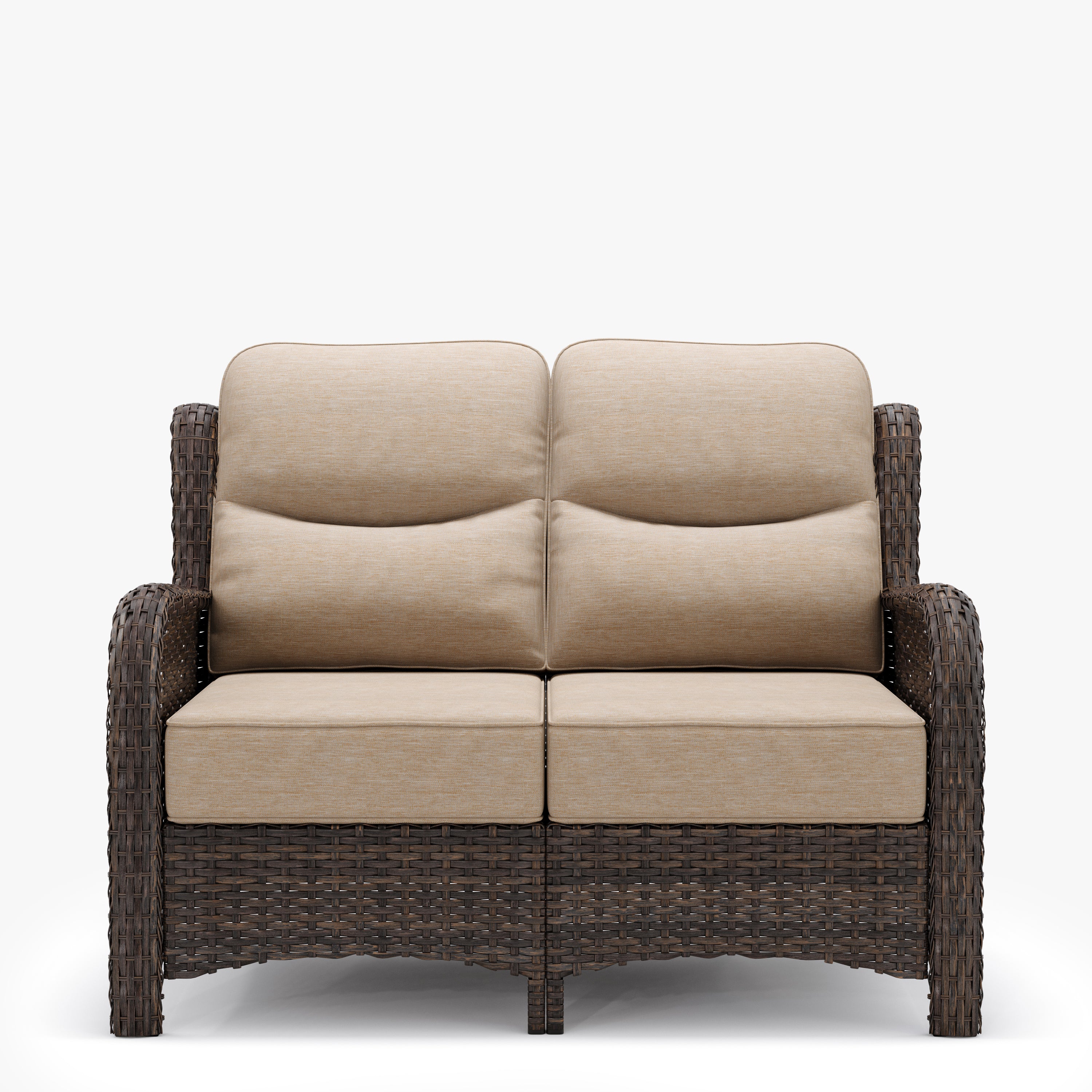 Flat Rattan Loveseat