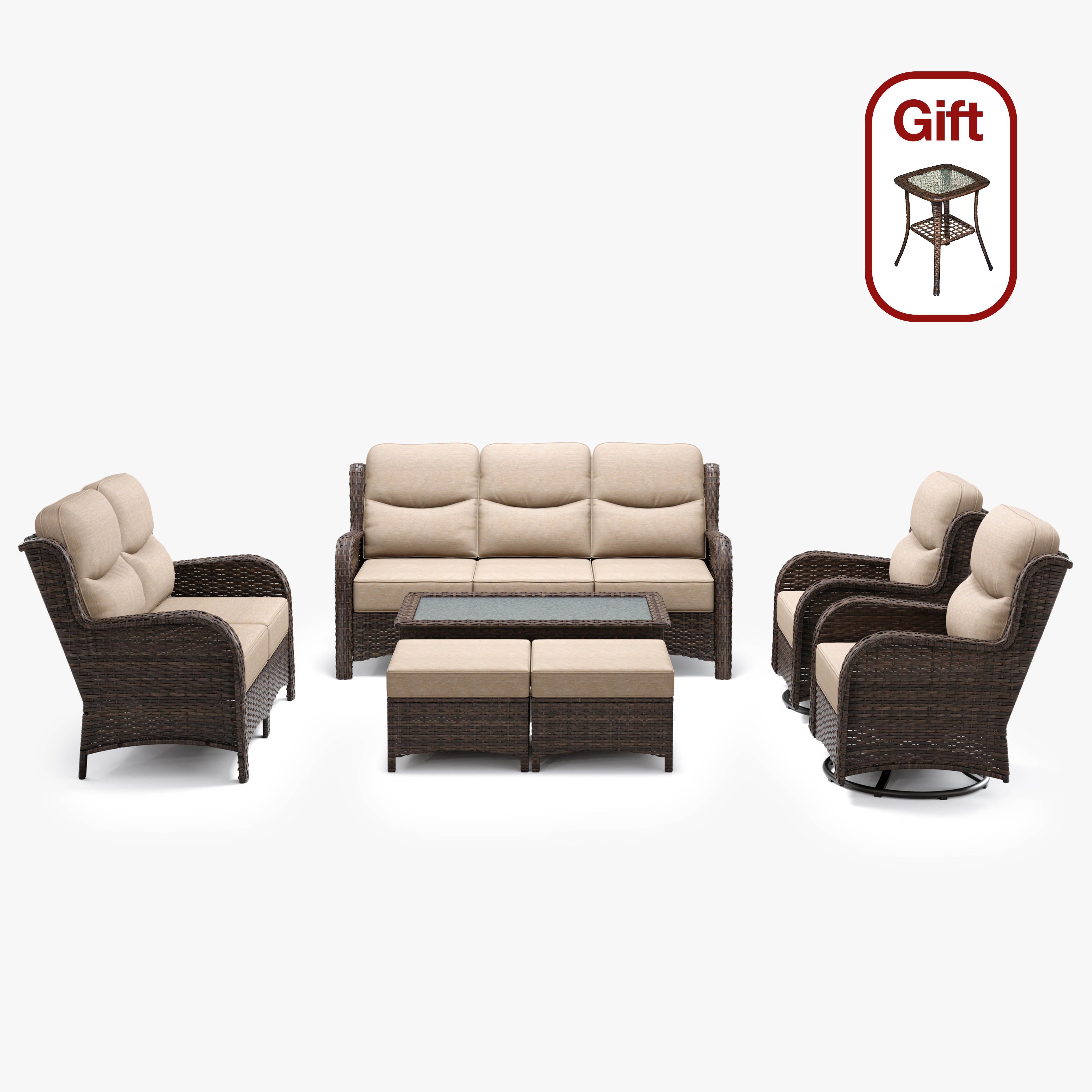 7 Pieces Sofa Set