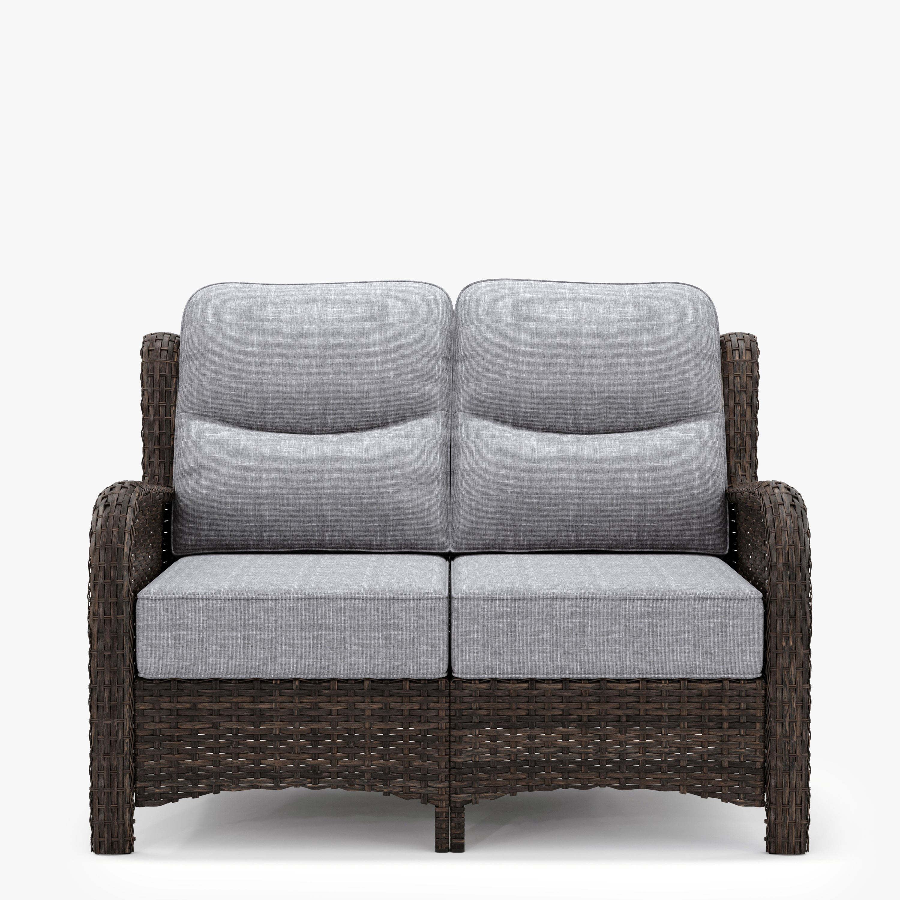 Flat Rattan Loveseat