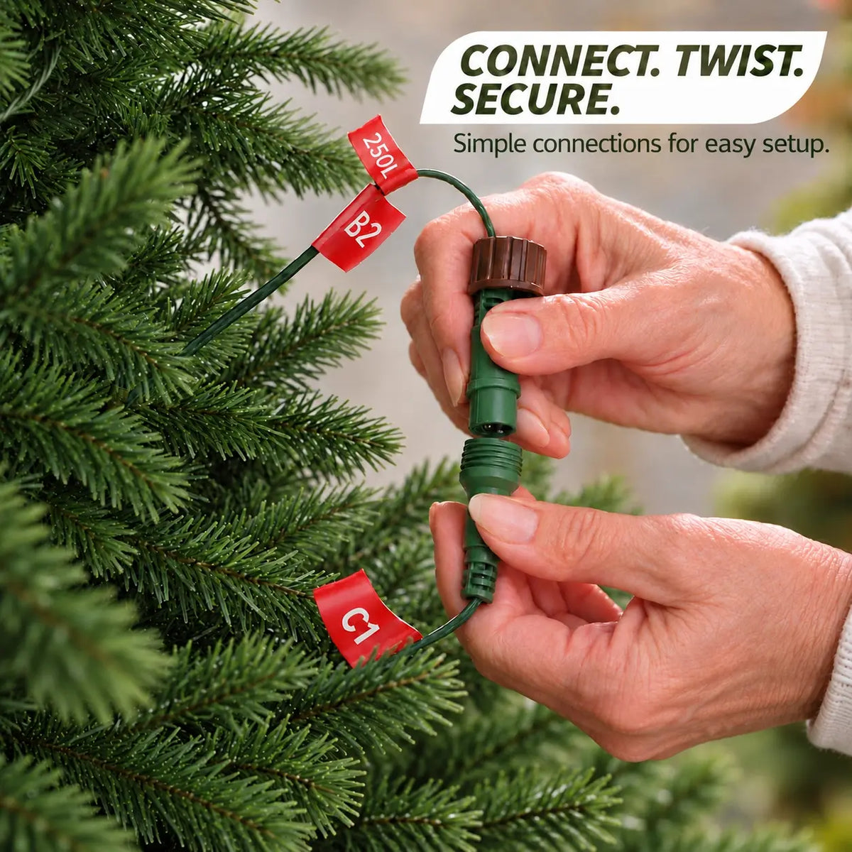 7.5 ft Pre-Lit Fraser Fir Christmas Tree Colored LED
