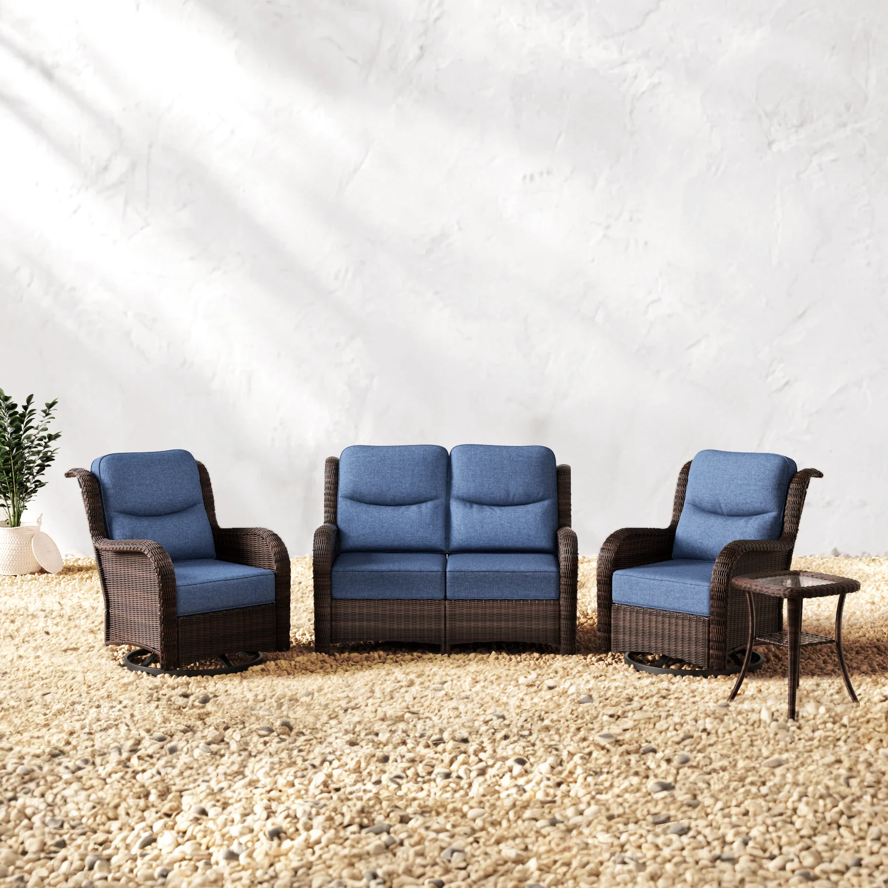 Ardenelle Patio Loveseat Set - 4 Seater