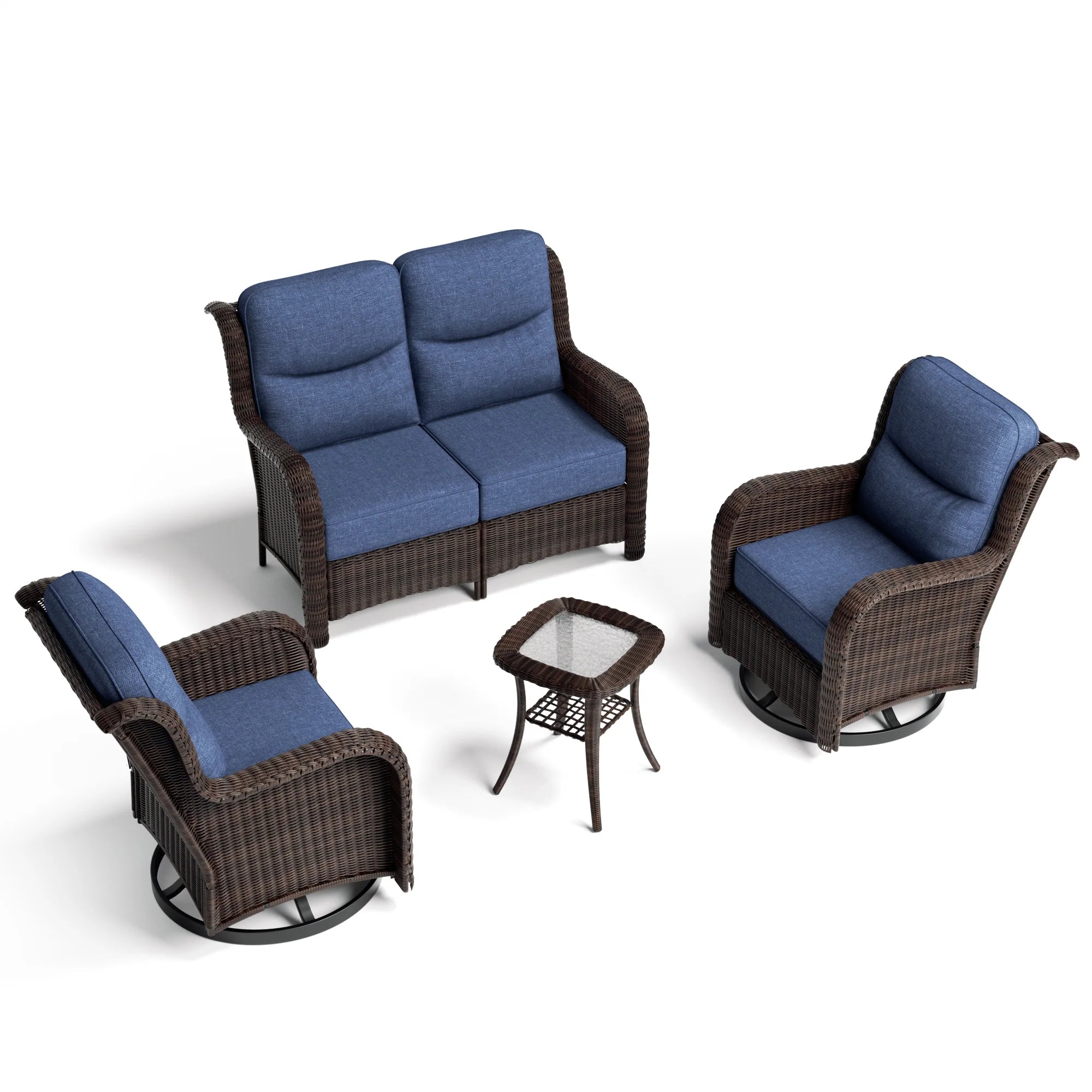 Ardenelle Patio Loveseat Set - 4 Seater