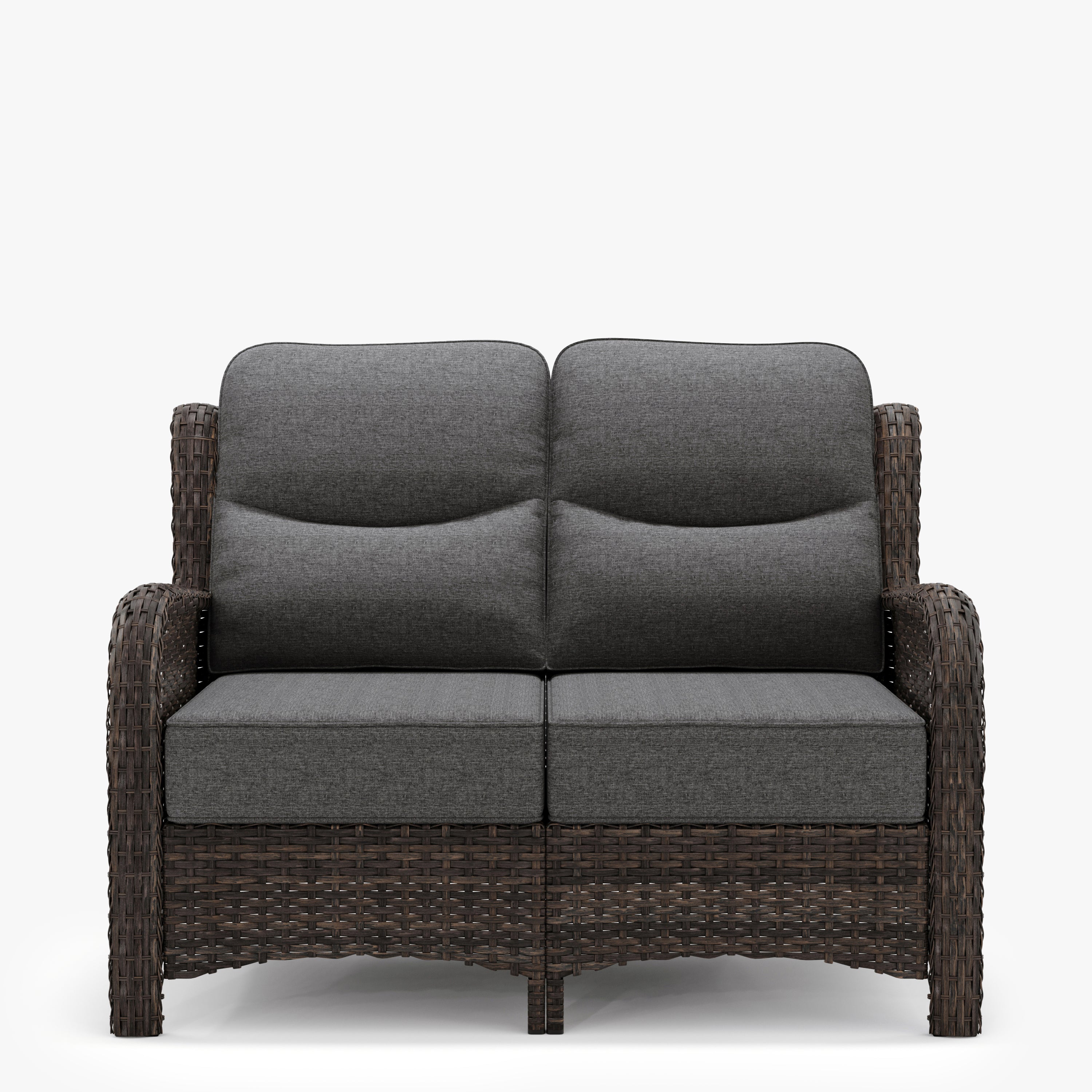 Flat Rattan Loveseat