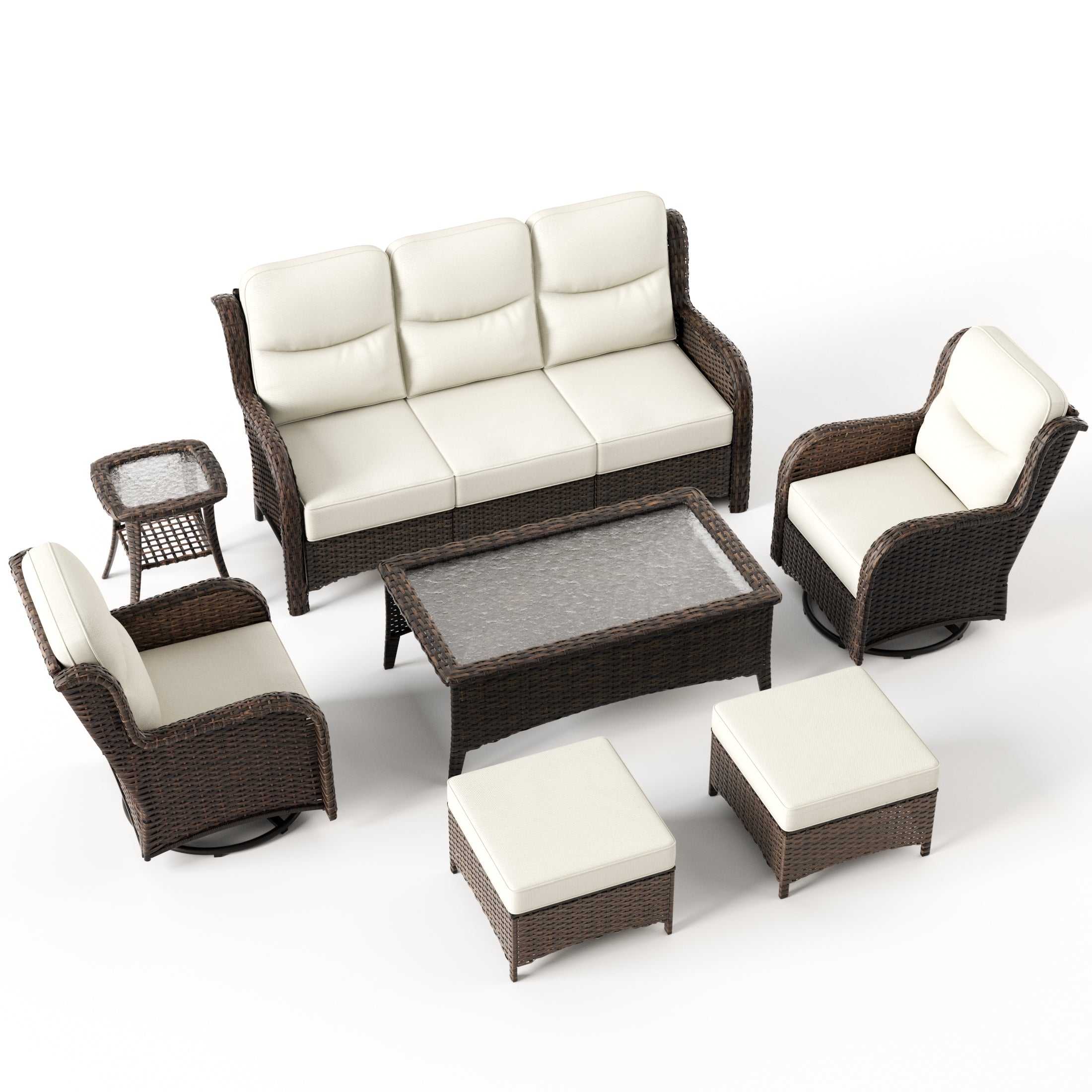 Hawthorne 7 Pieces Sofa Set White