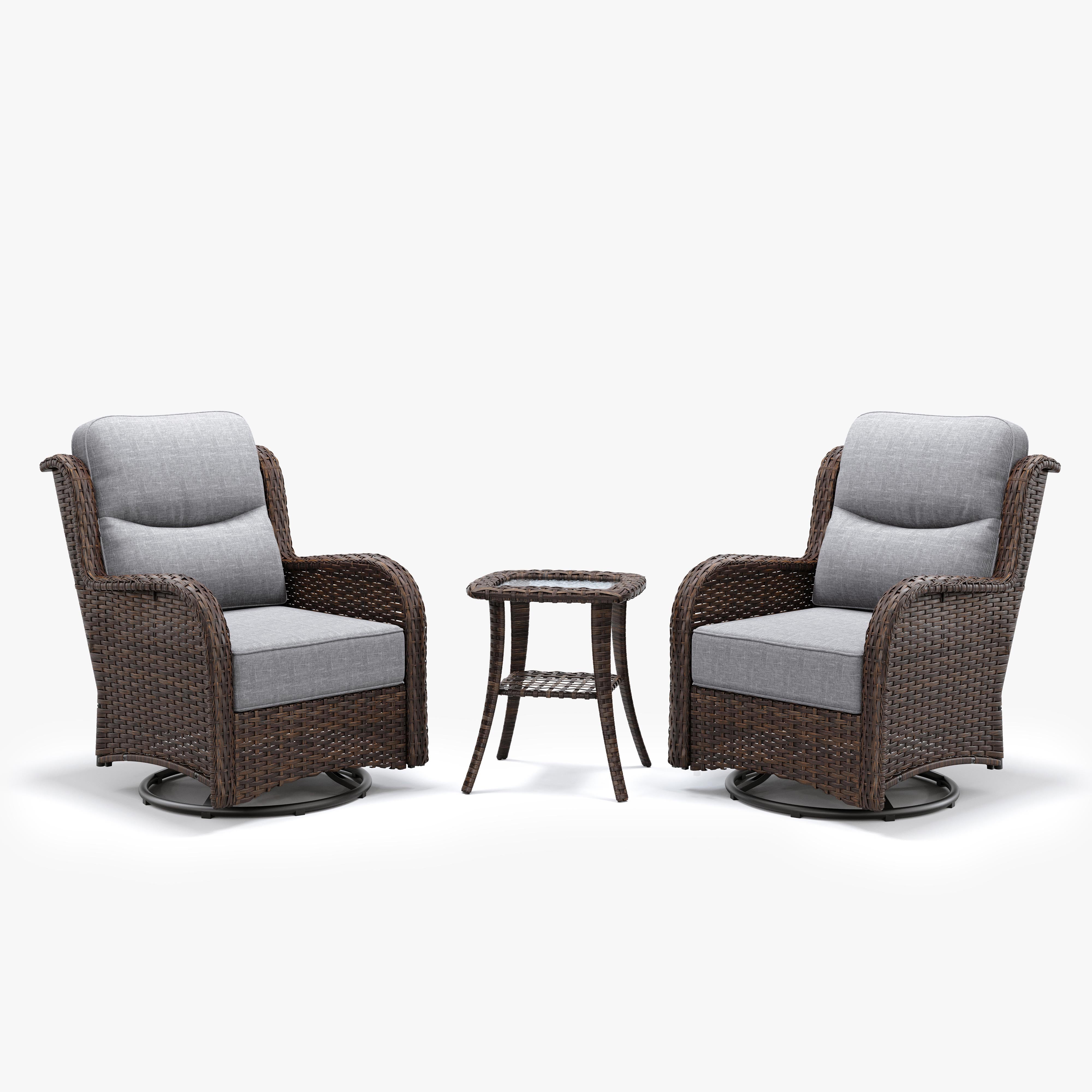 Swivel Glider Chairs Conversation Set V2